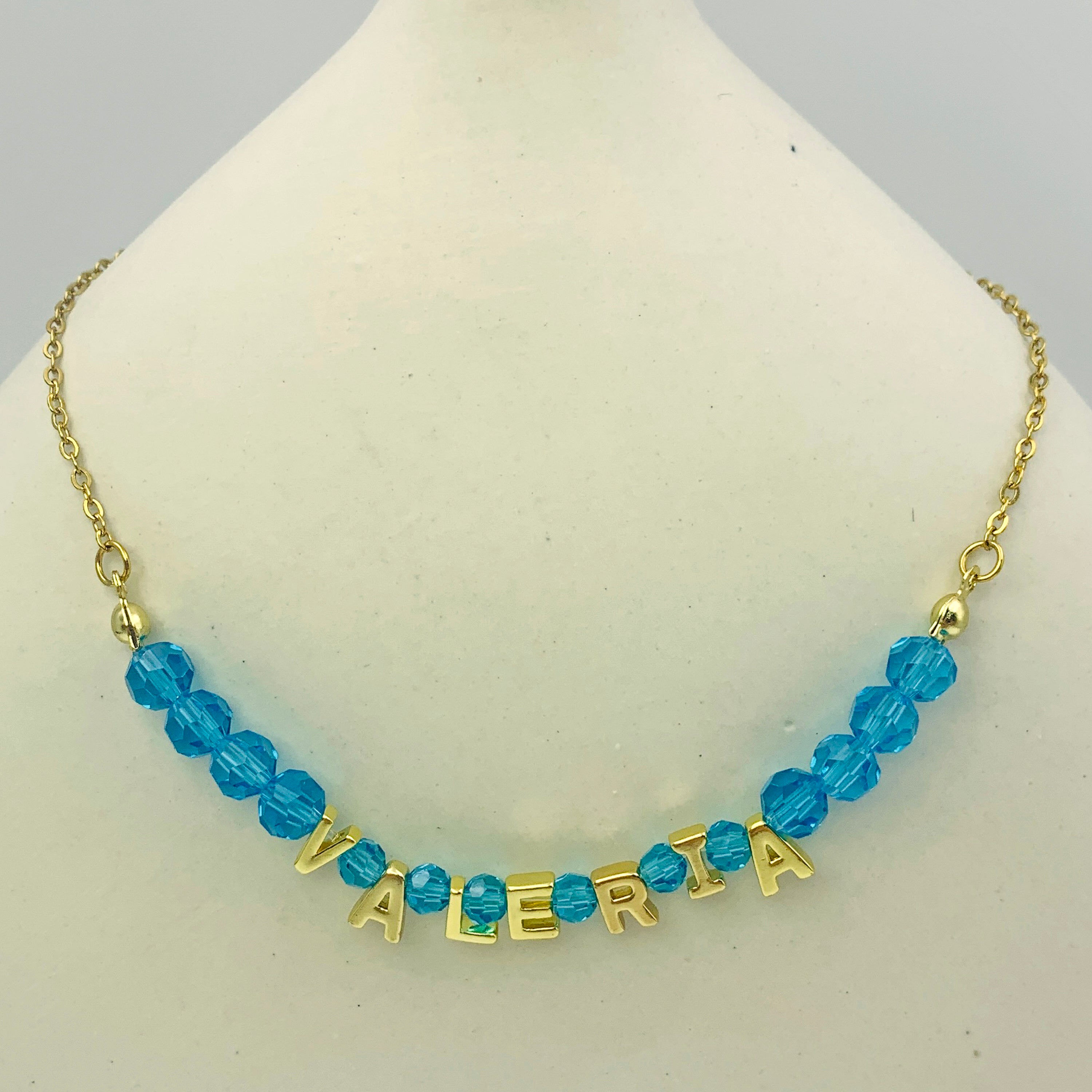 Collar personalizado de cristal turquesa