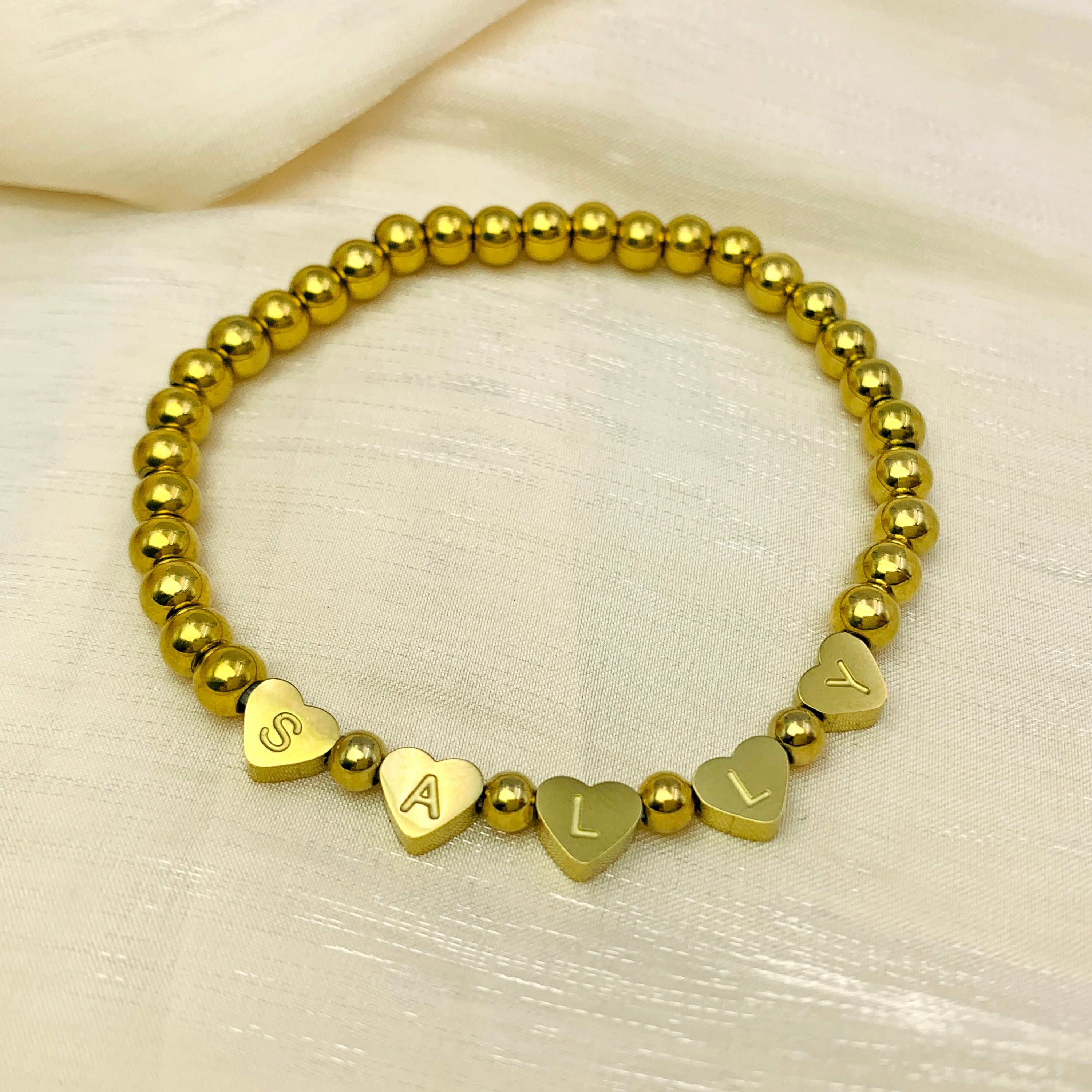 Sweetheart Name Bead Bracelet