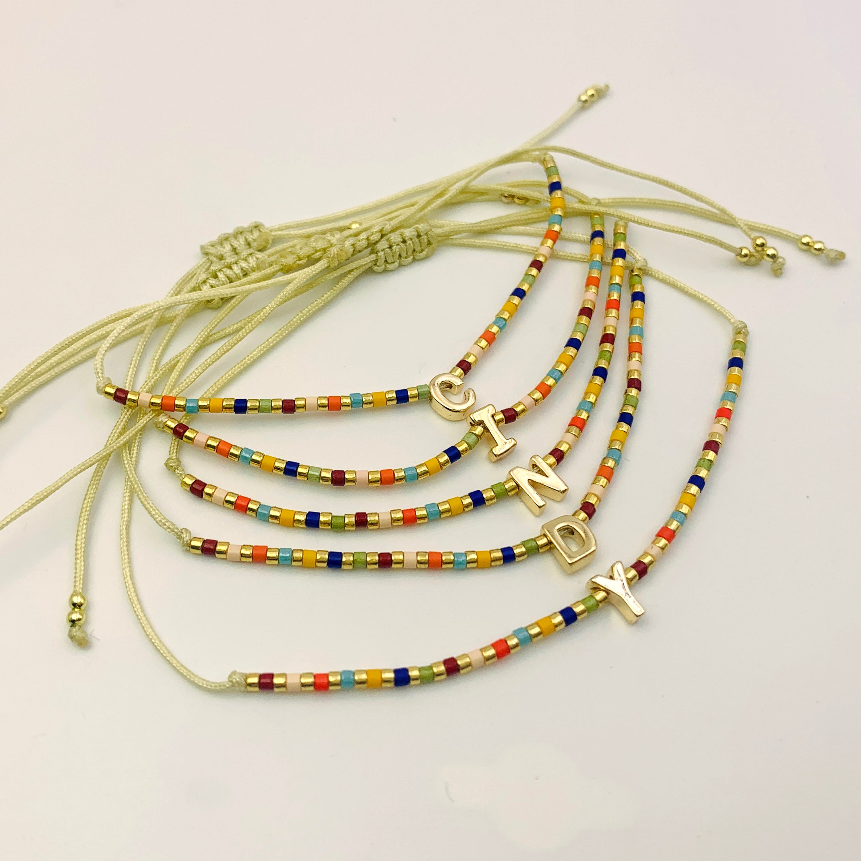 Colorful Beaded Name Bracelet