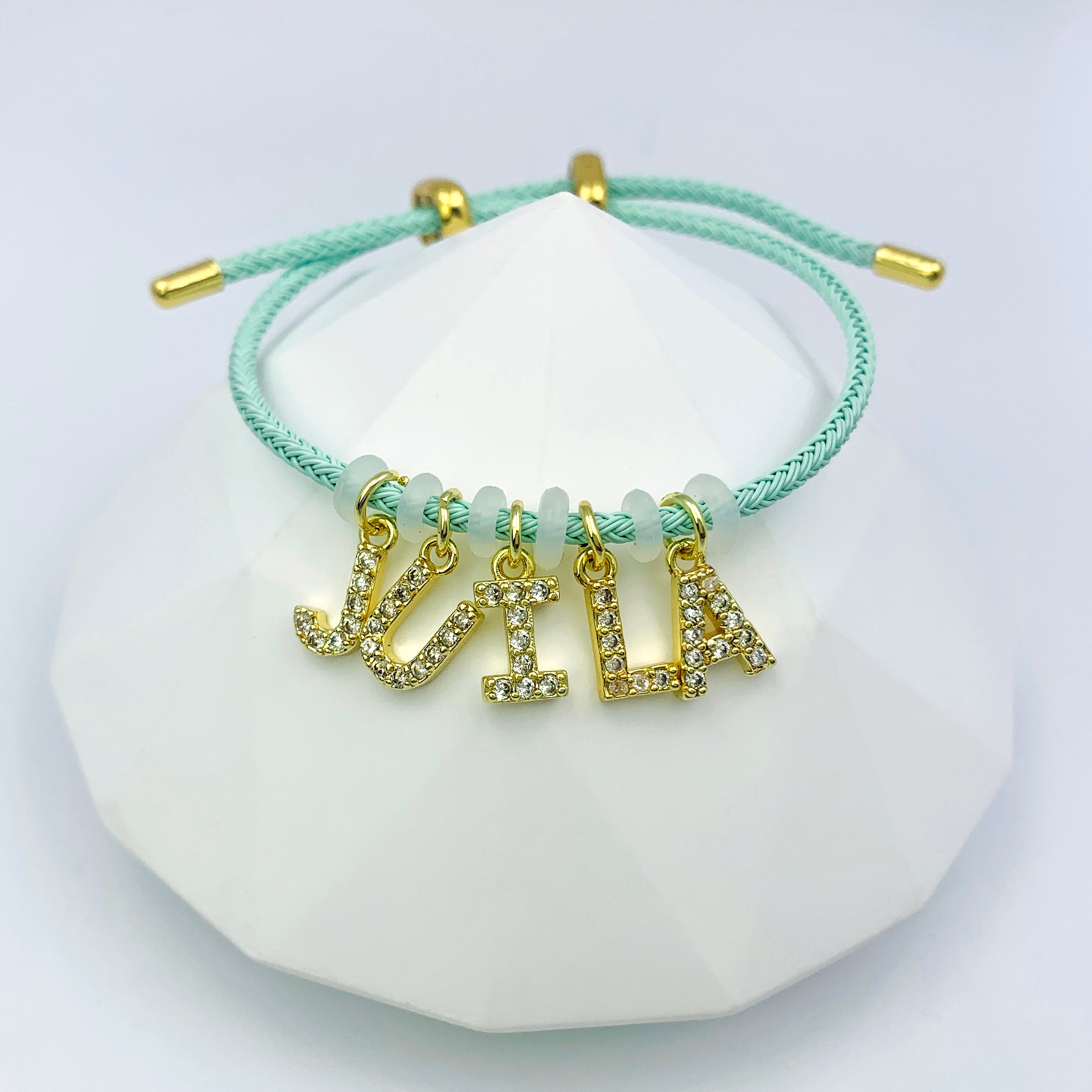 Charm & Sparkle Name Bracelet