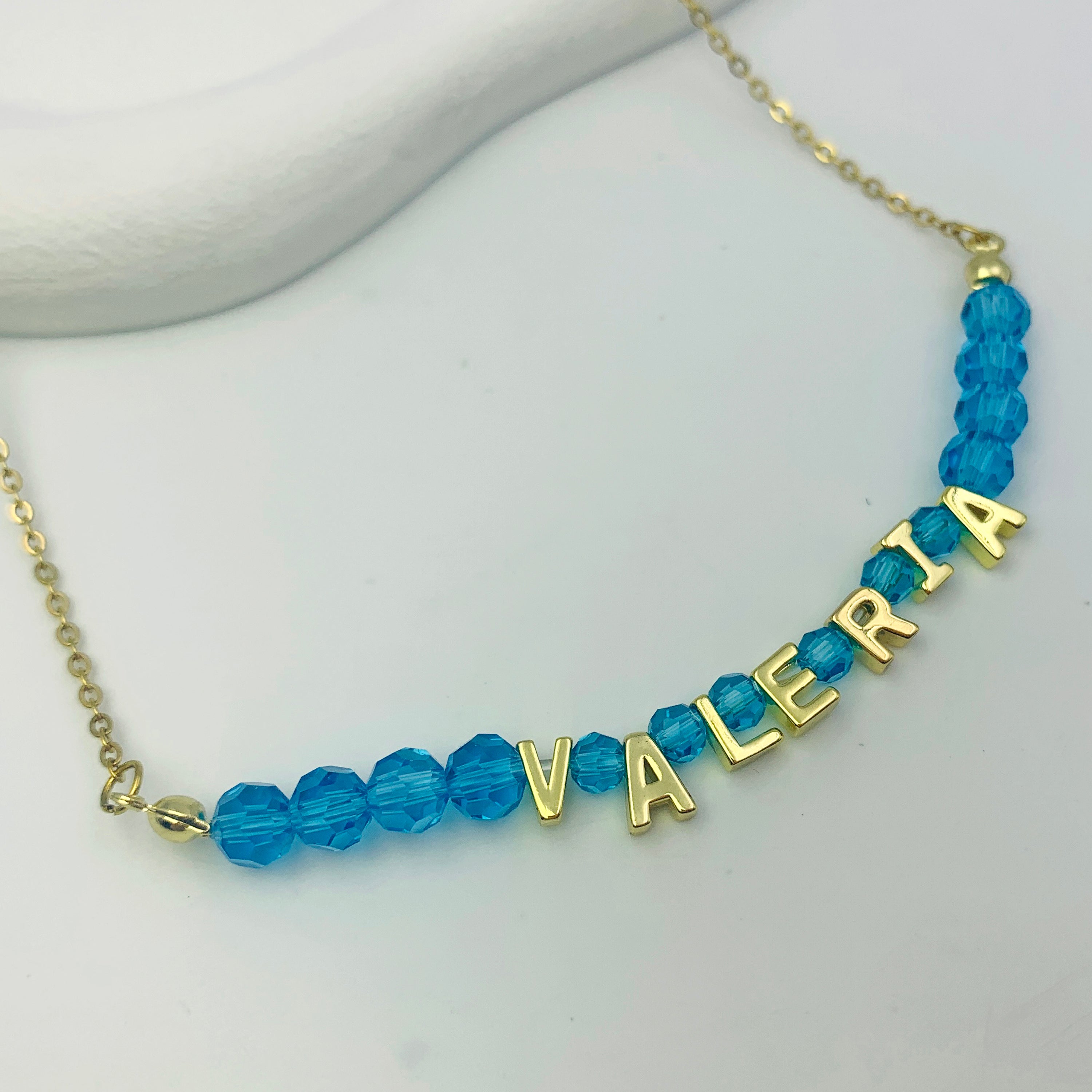 Collar personalizado de cristal turquesa