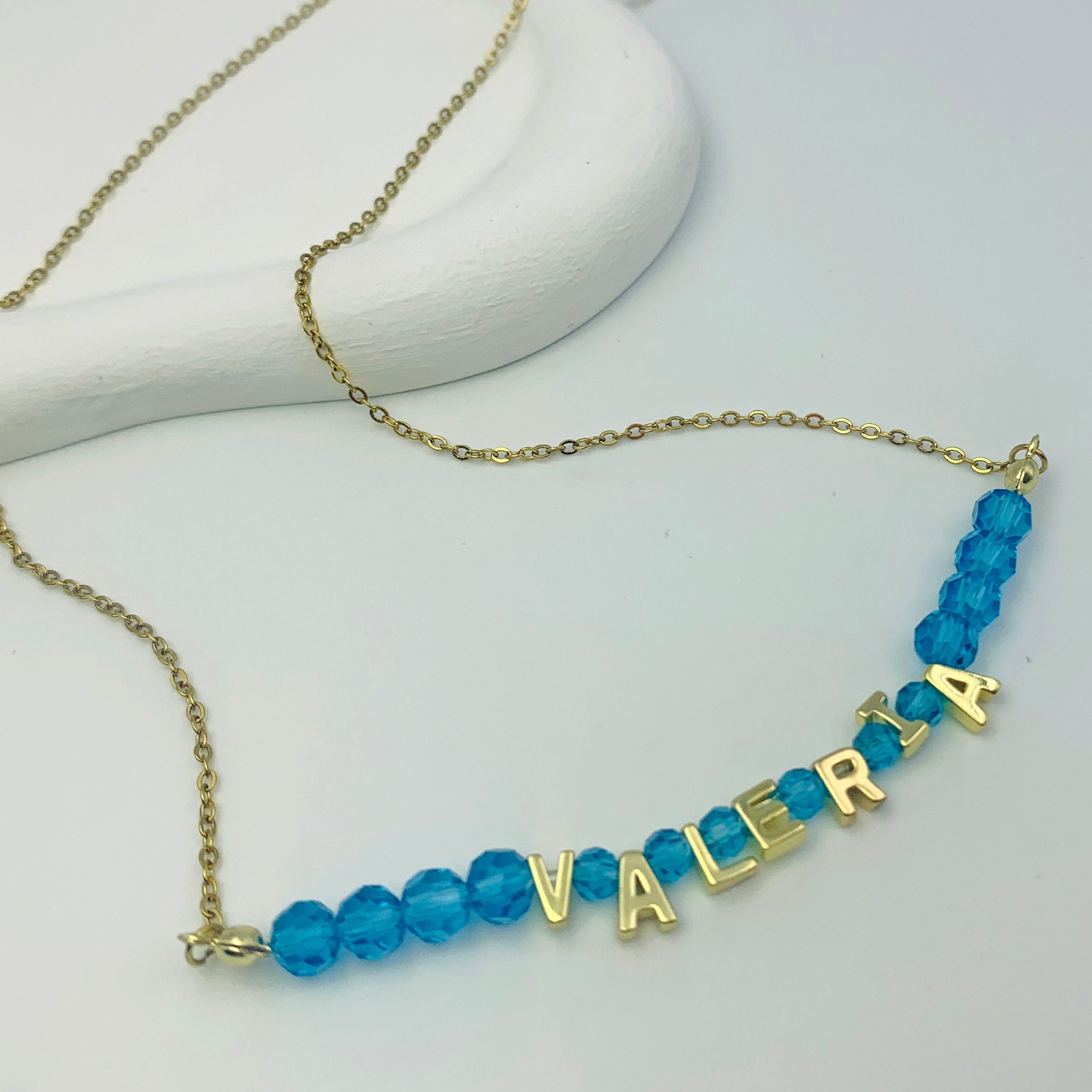 Collar personalizado de cristal turquesa