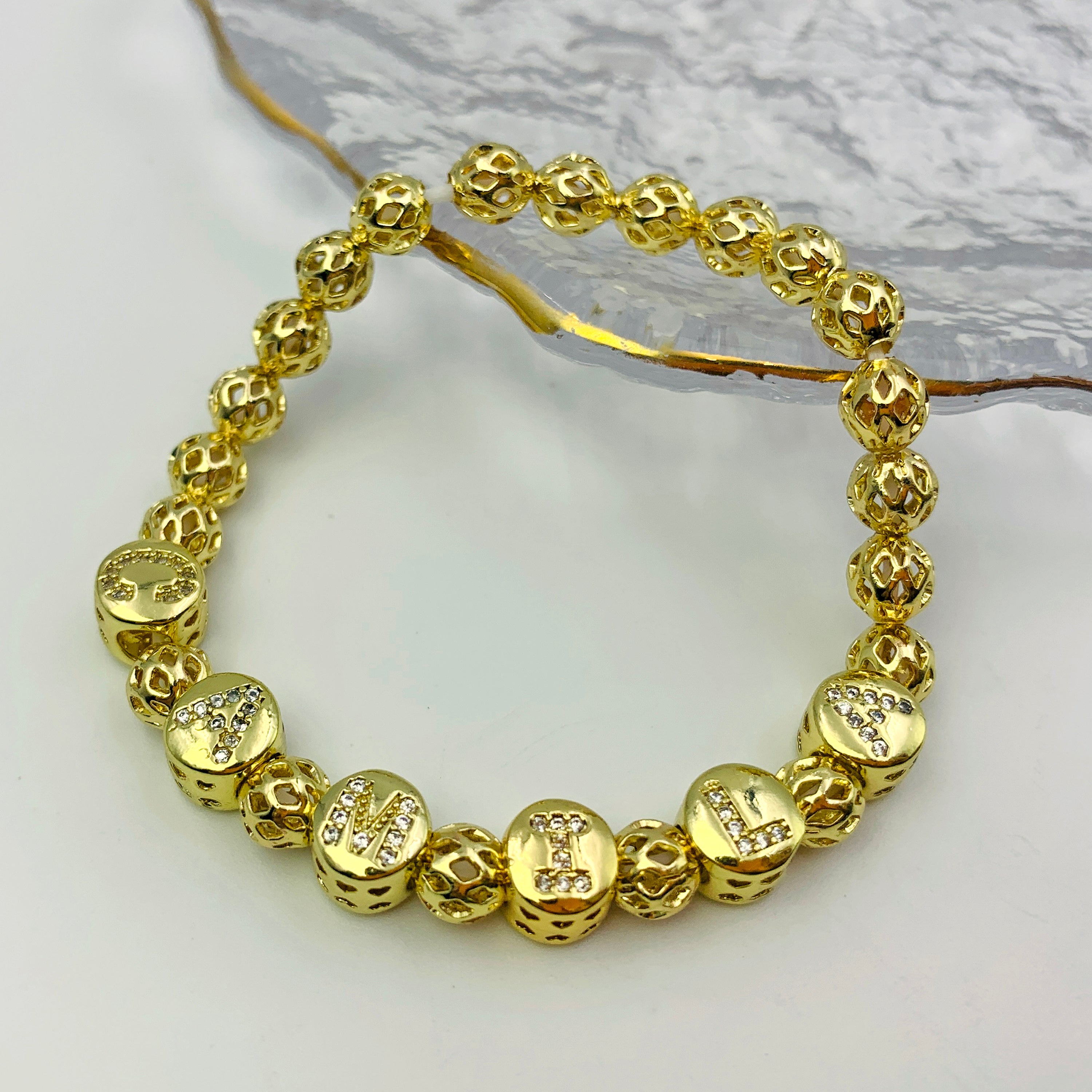 Intricate Loop Name Bracelet