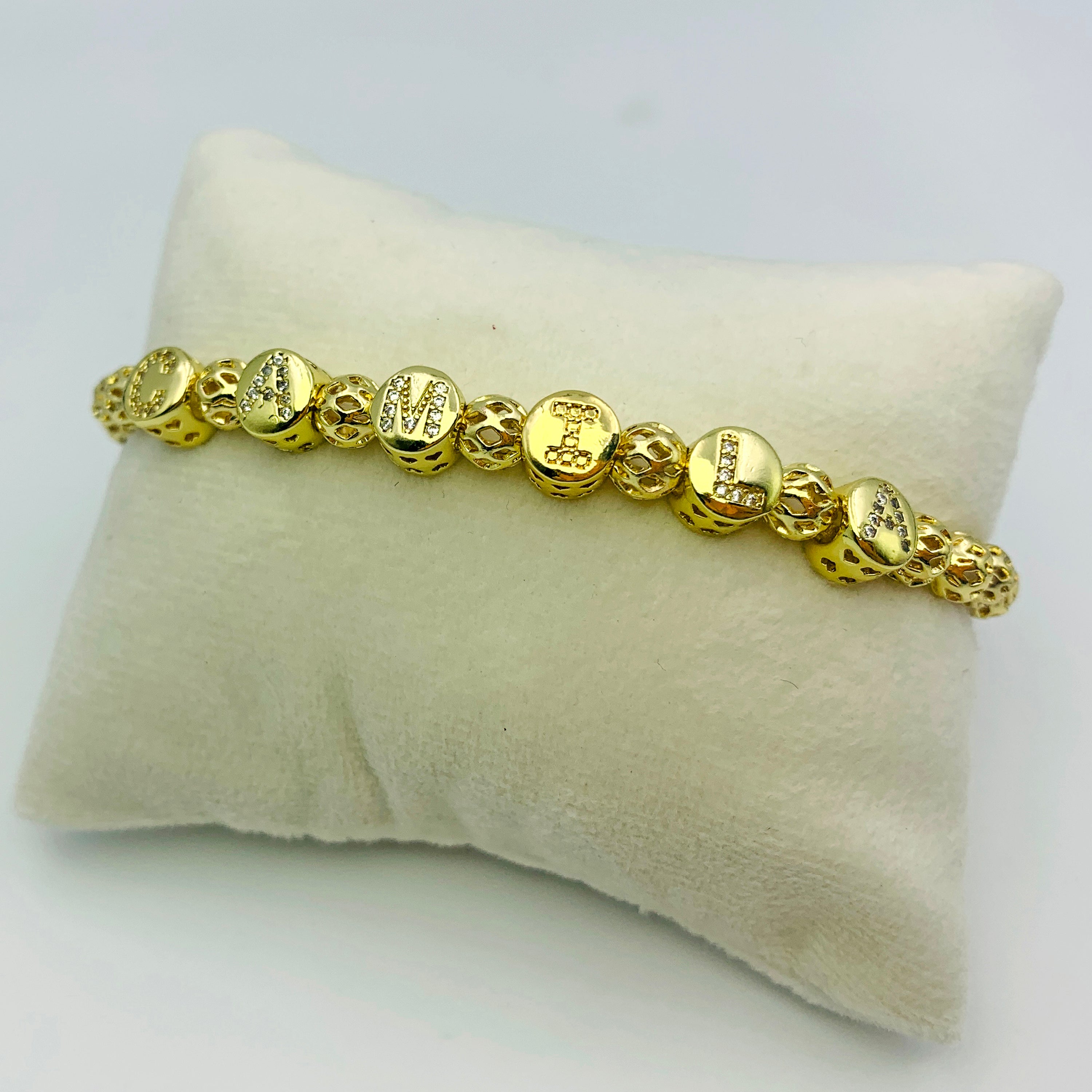 Intricate Loop Name Bracelet