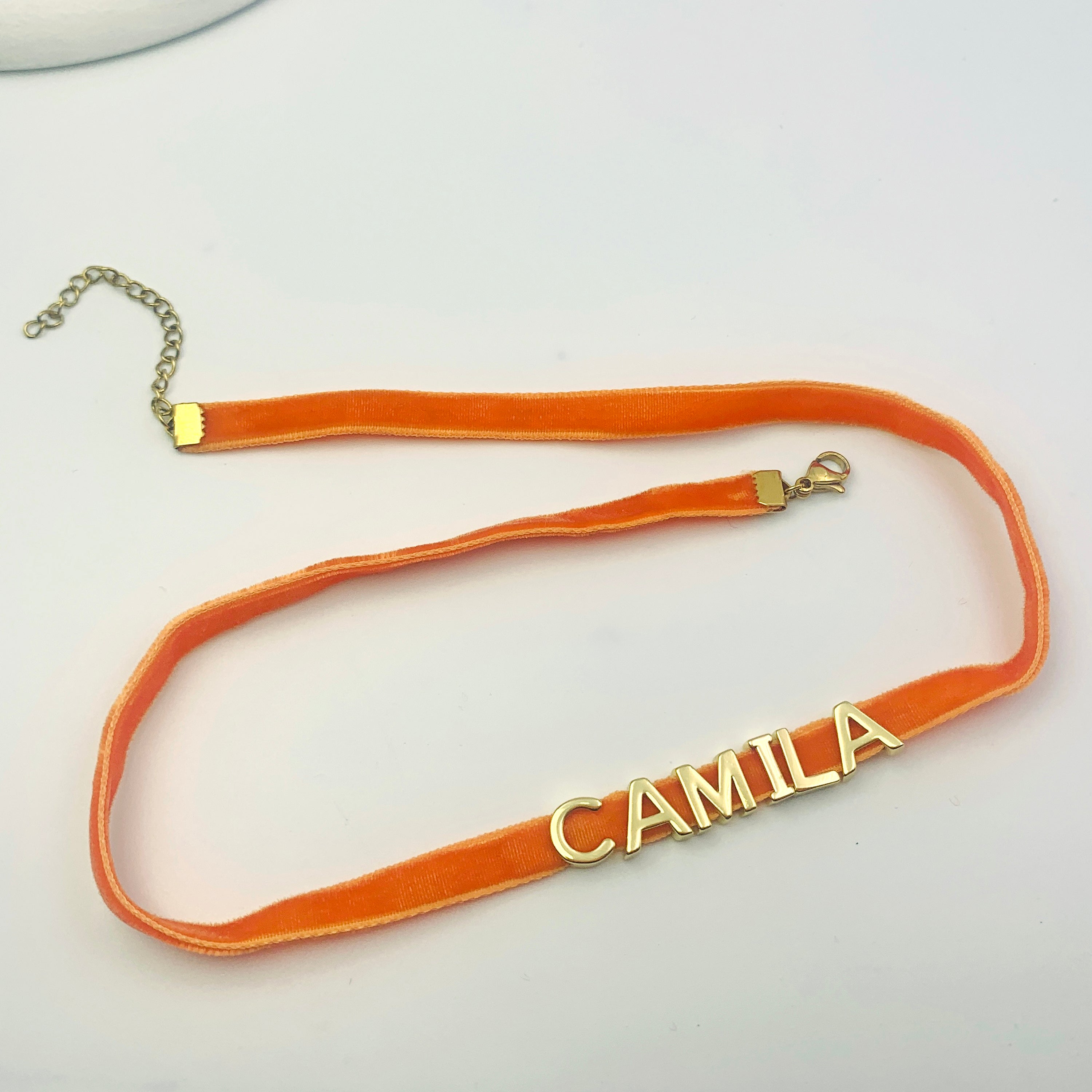 Gargantilla de terciopelo personalizada