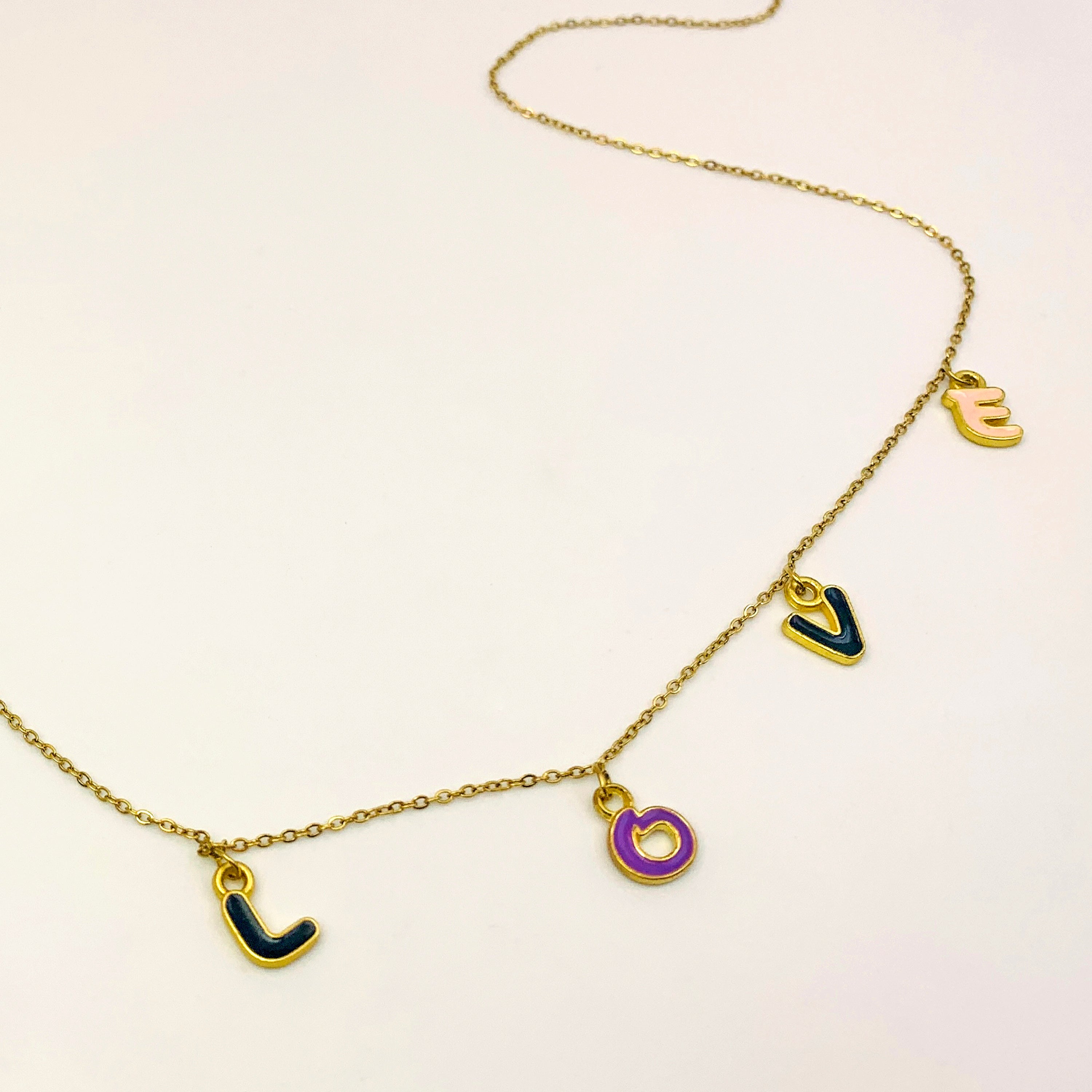 Colorful Love Custom Necklace