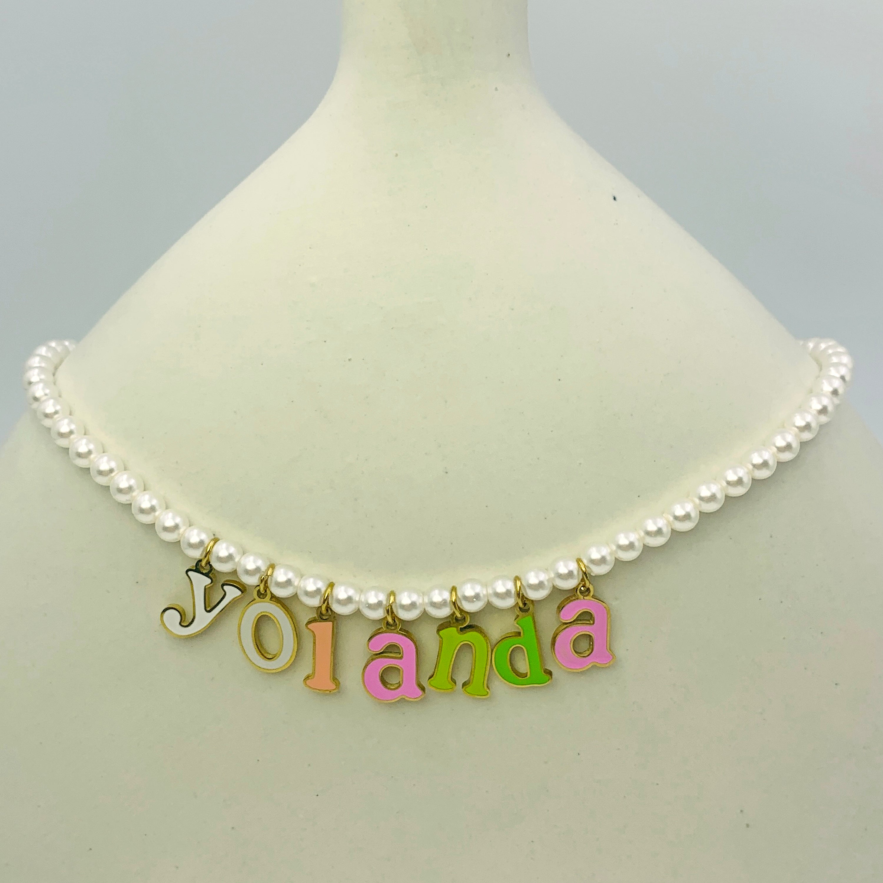 Charmed Pearl Letter Necklace