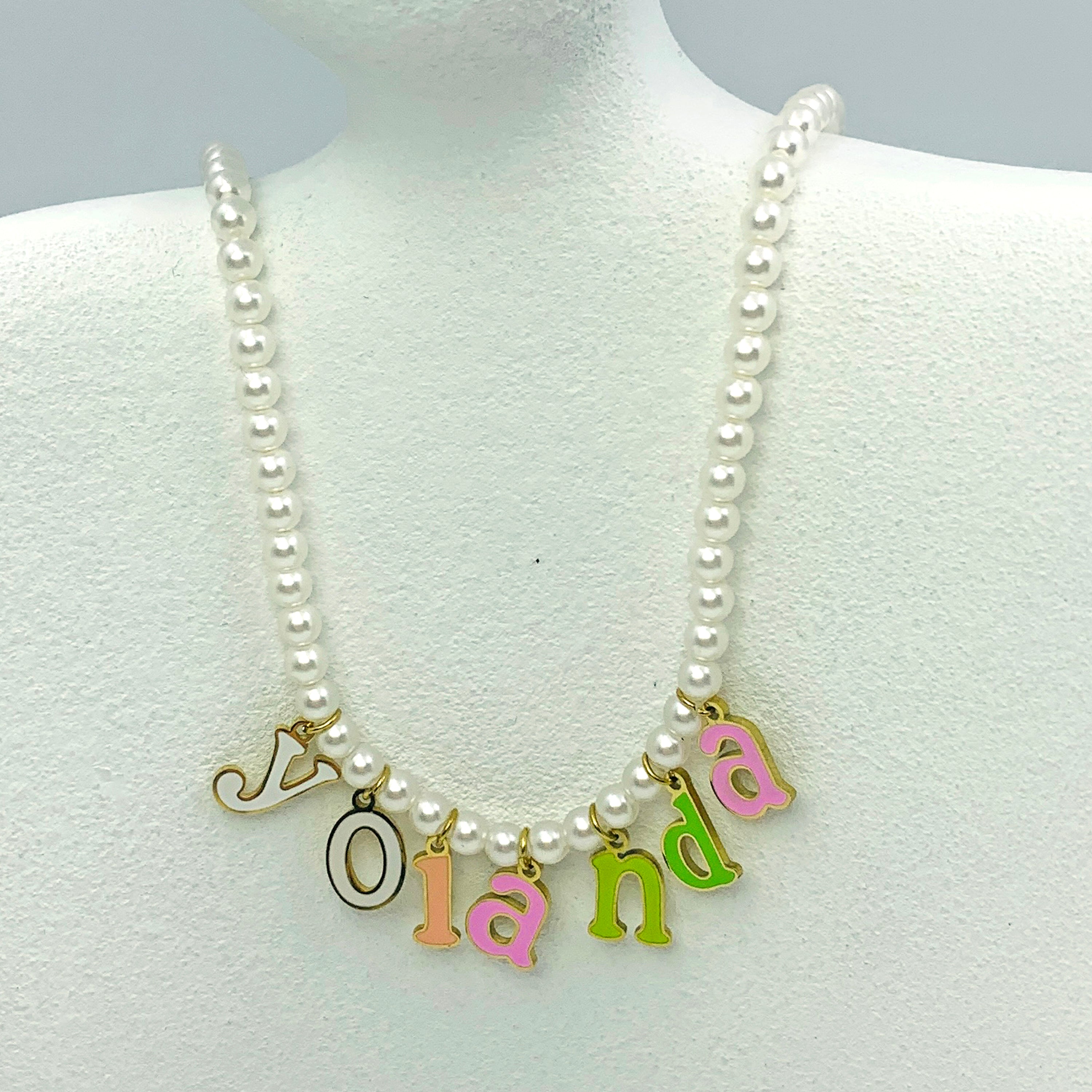 Charmed Pearl Letter Necklace