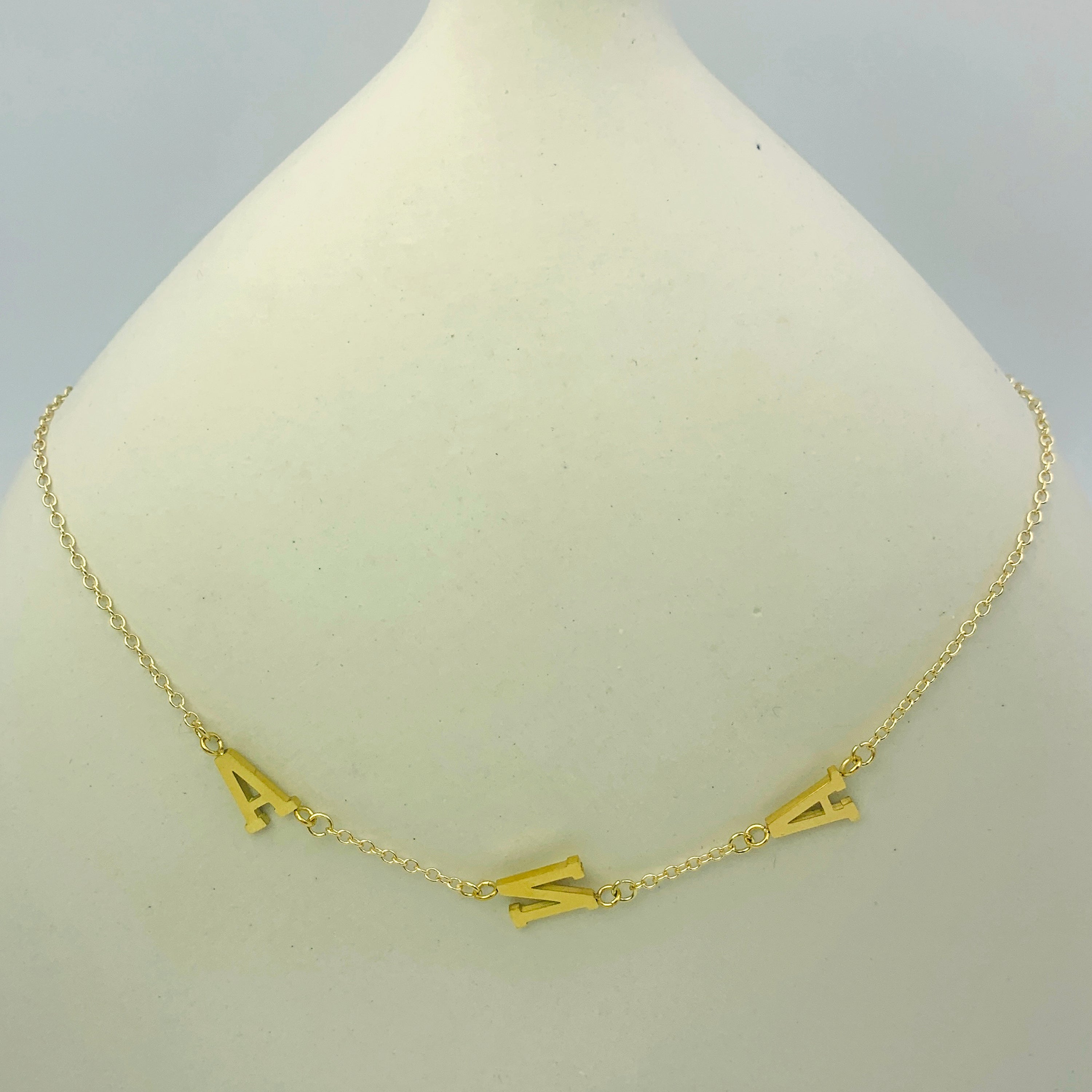 Vertical Initial Necklace