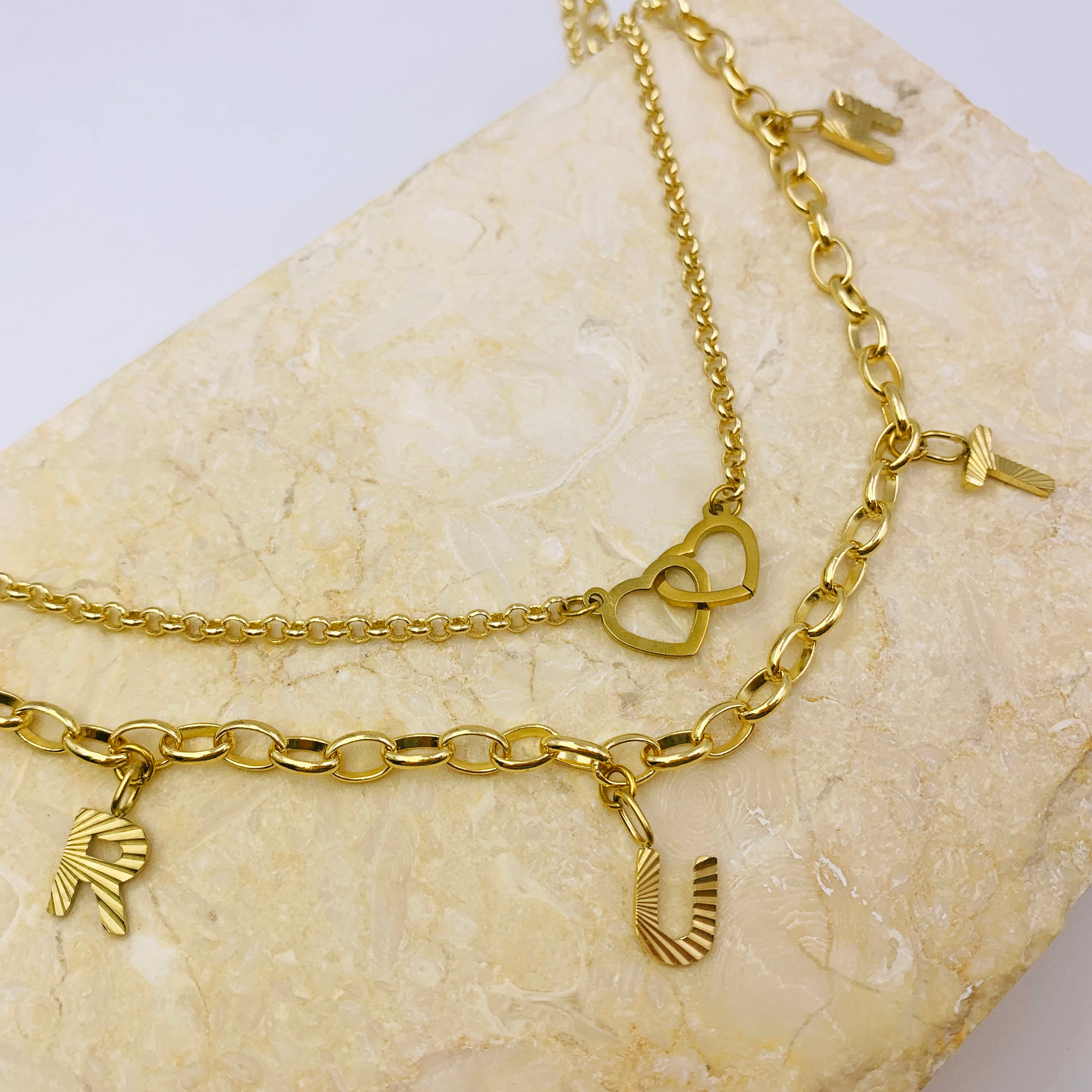 Linked Hearts Custom Layered Necklace