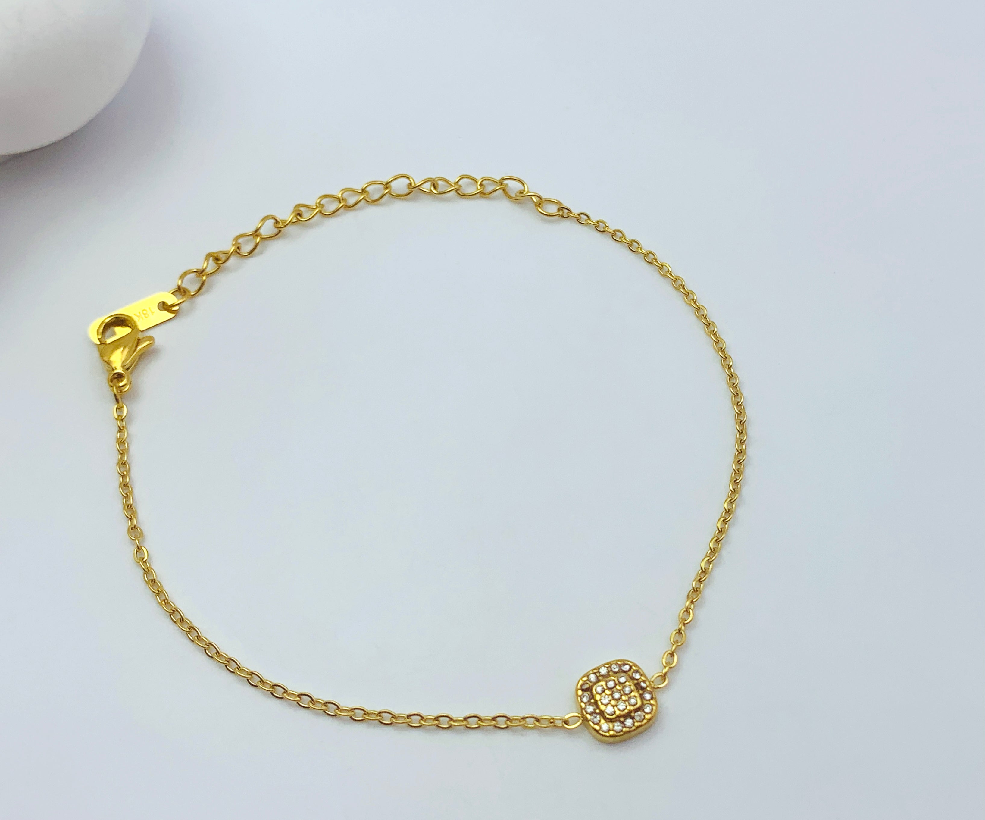Crystal Clear Square Bracelet