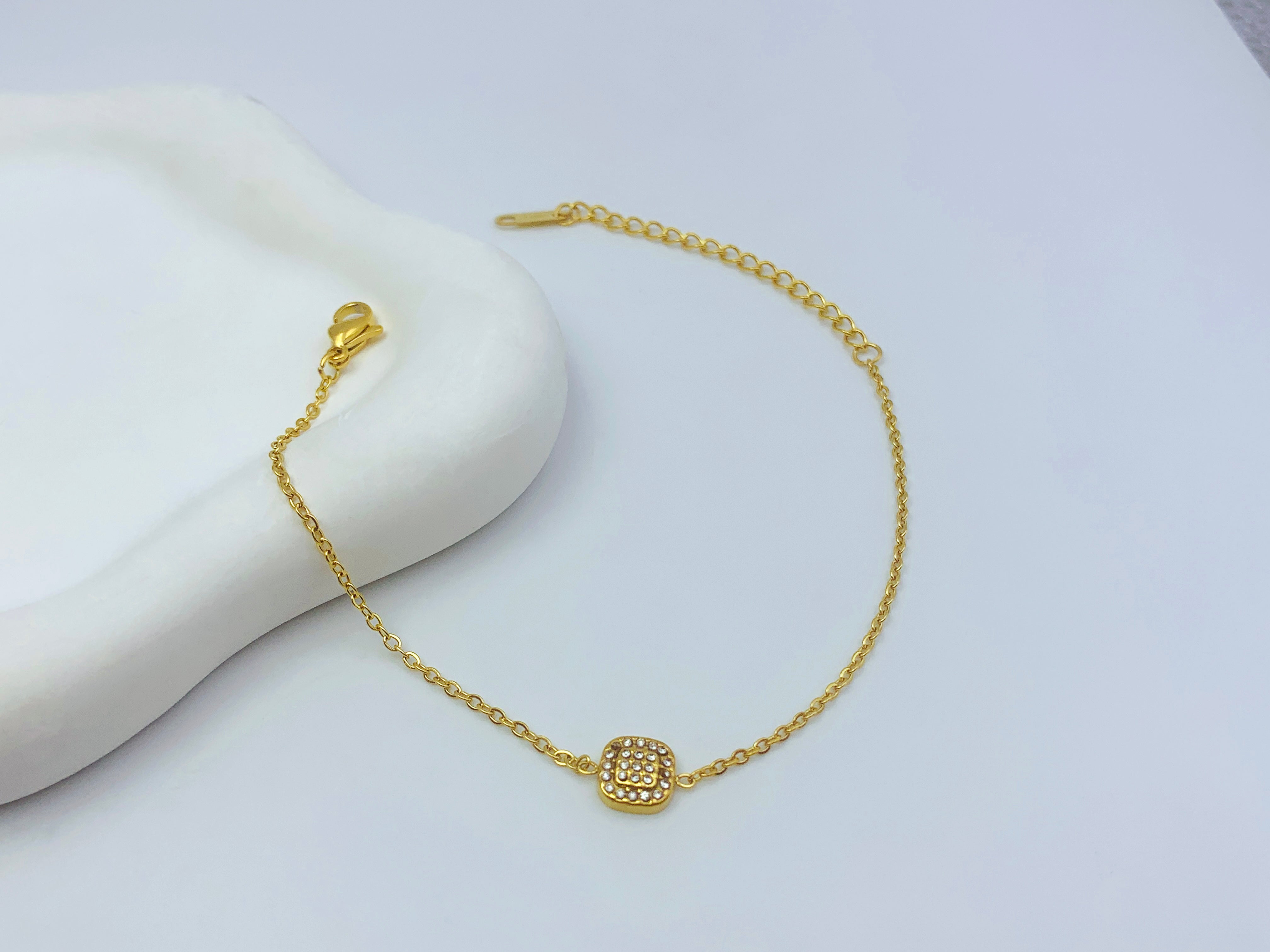 Crystal Clear Square Bracelet