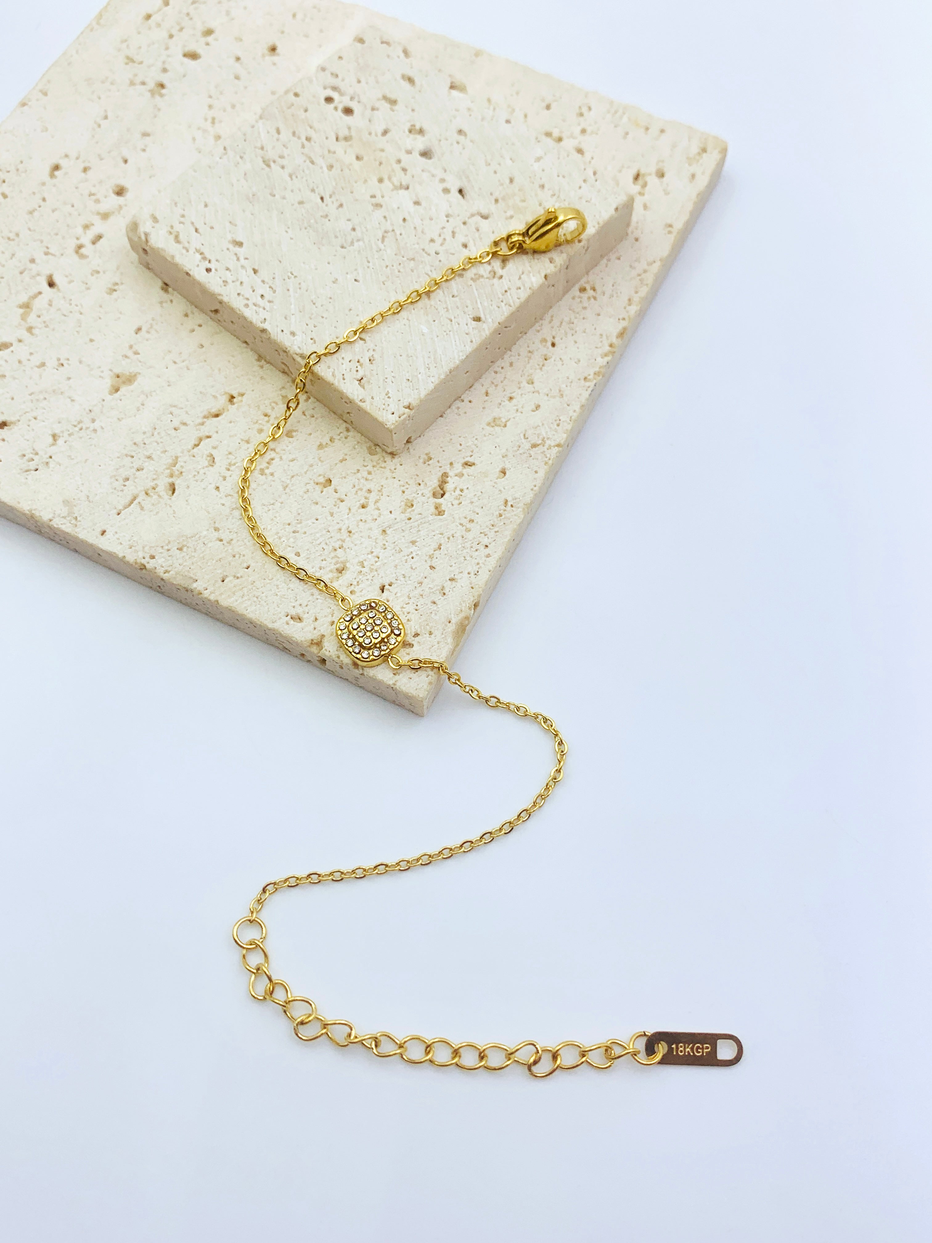 Crystal Clear Square Bracelet