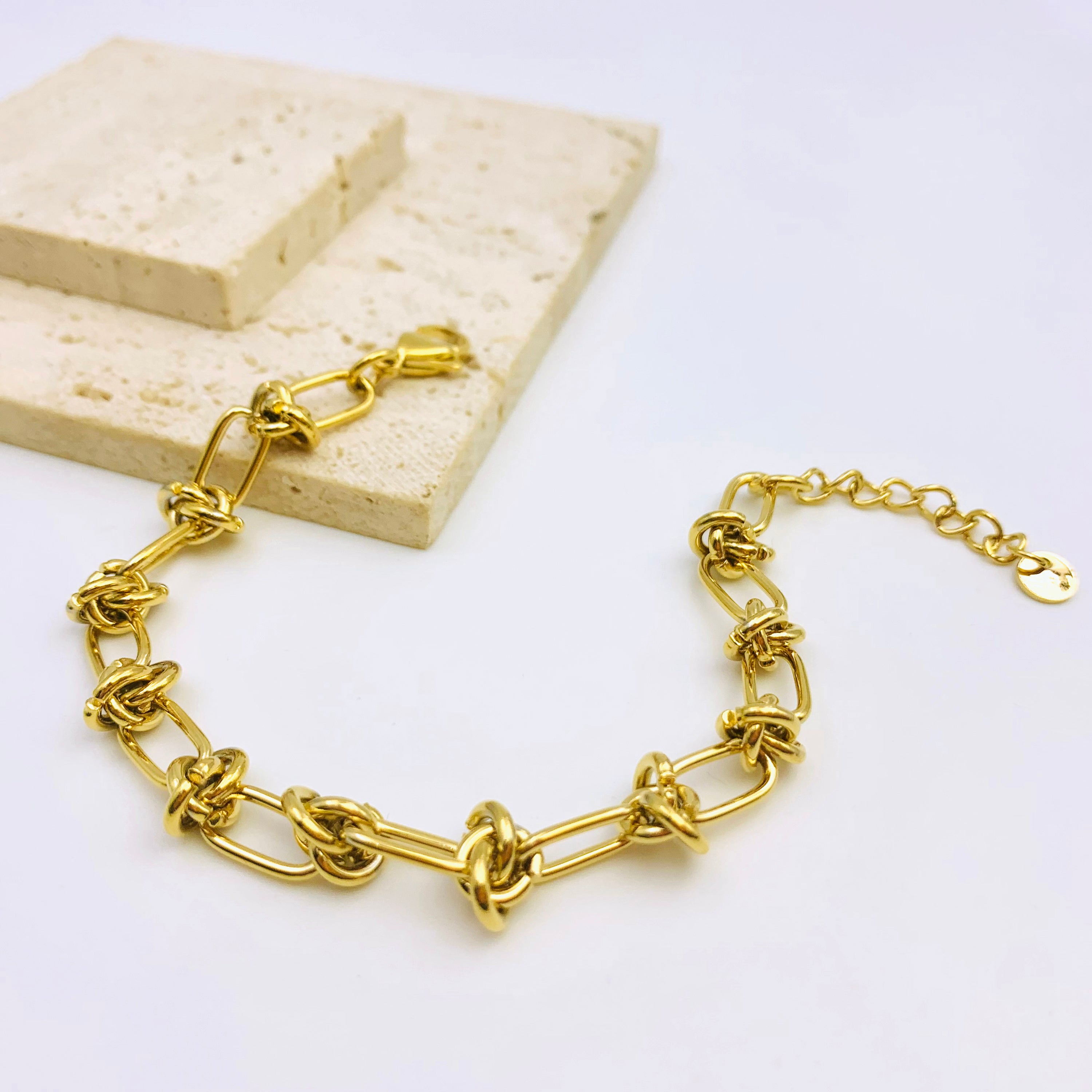 Golden Knot Chain Bracelet