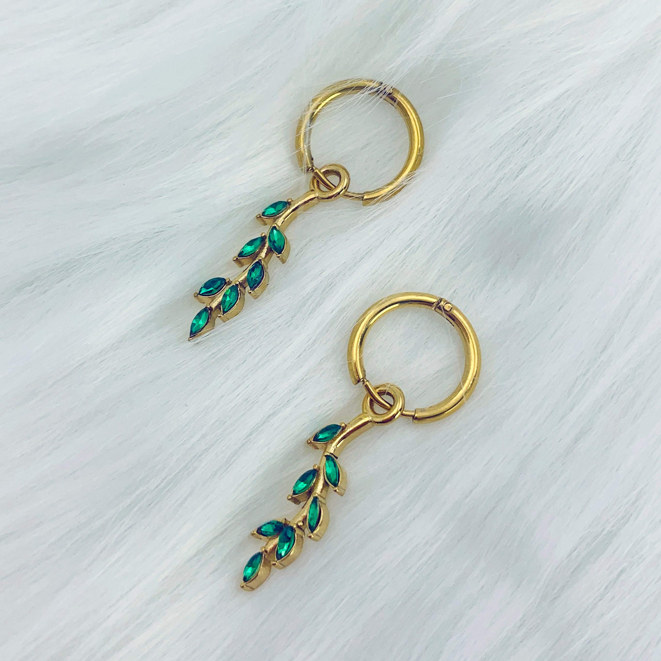 Pendientes Hoja Esmeralda