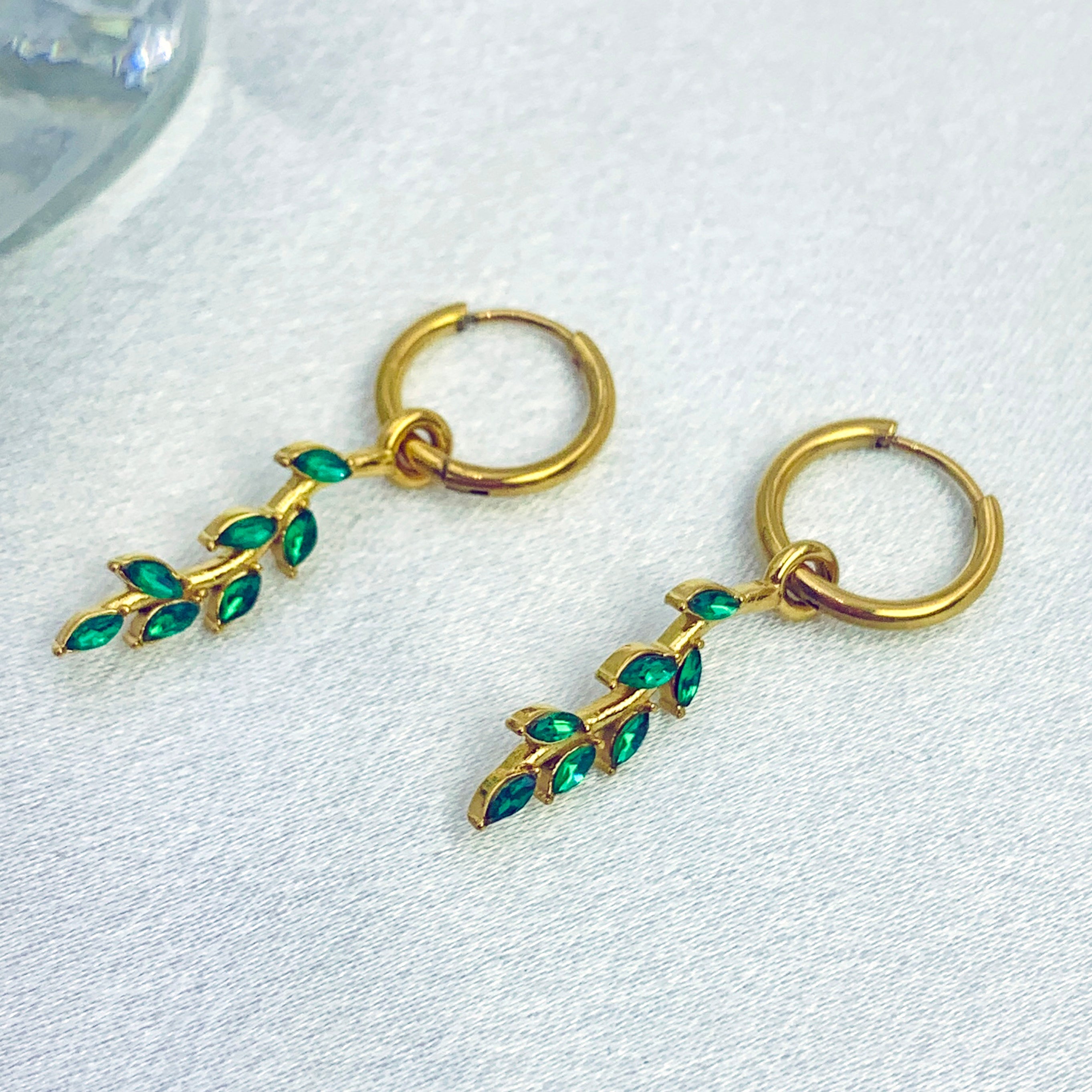 Pendientes Hoja Esmeralda