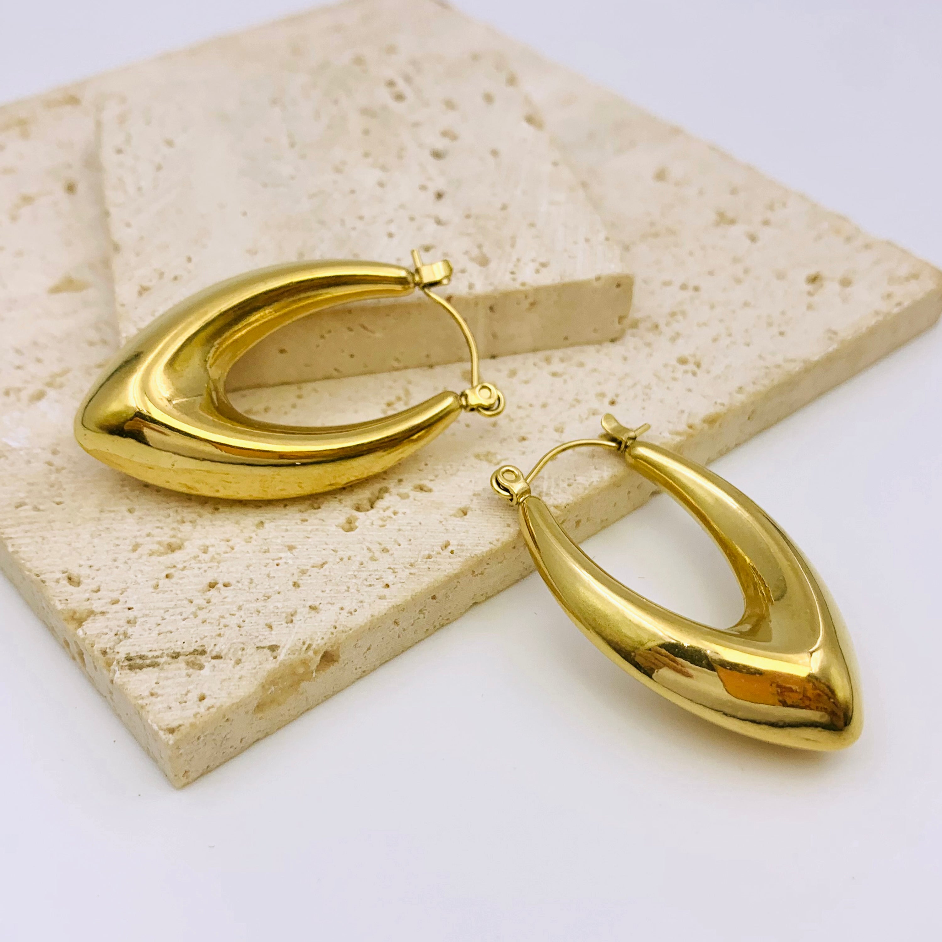Golden Wave Hoops