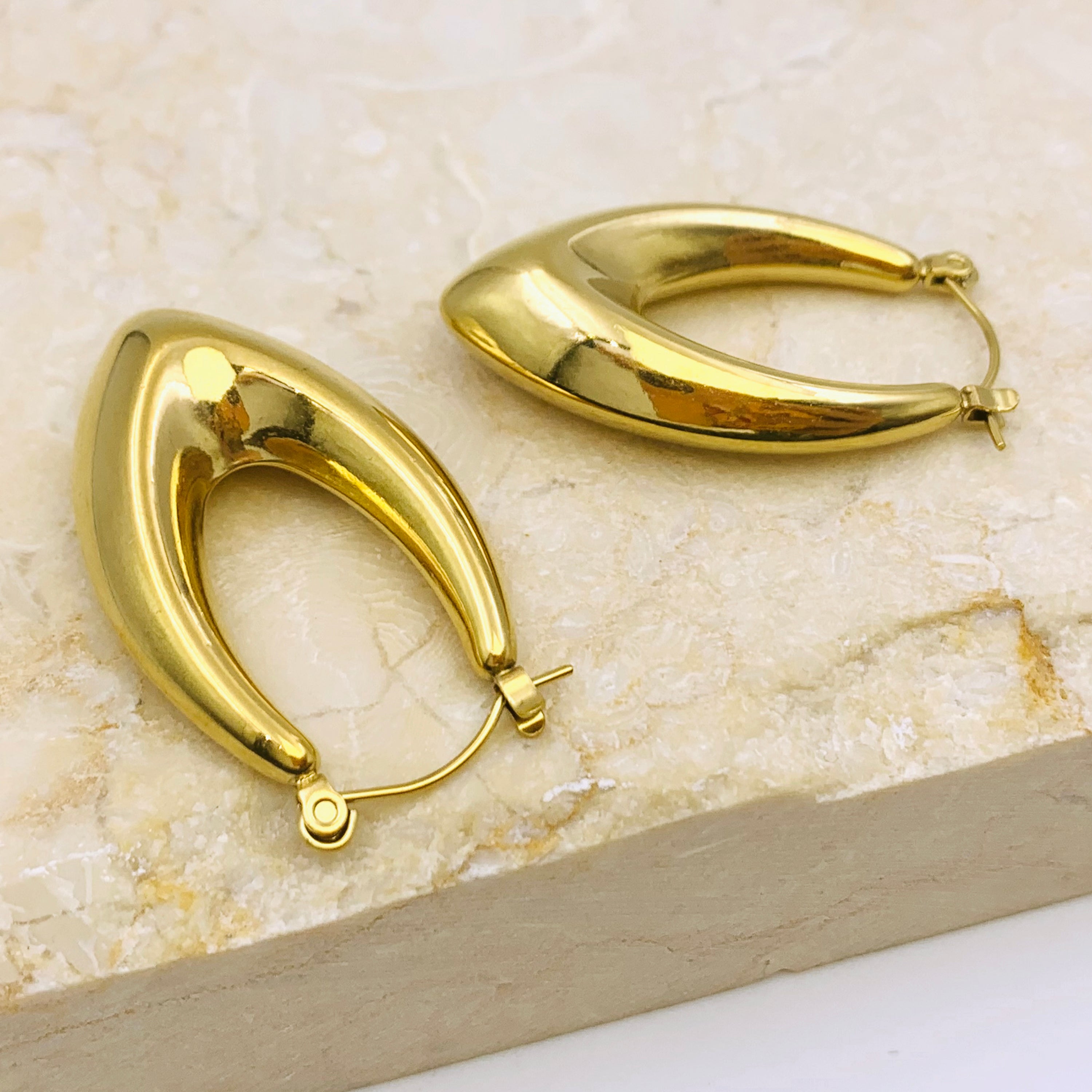 Golden Wave Hoops
