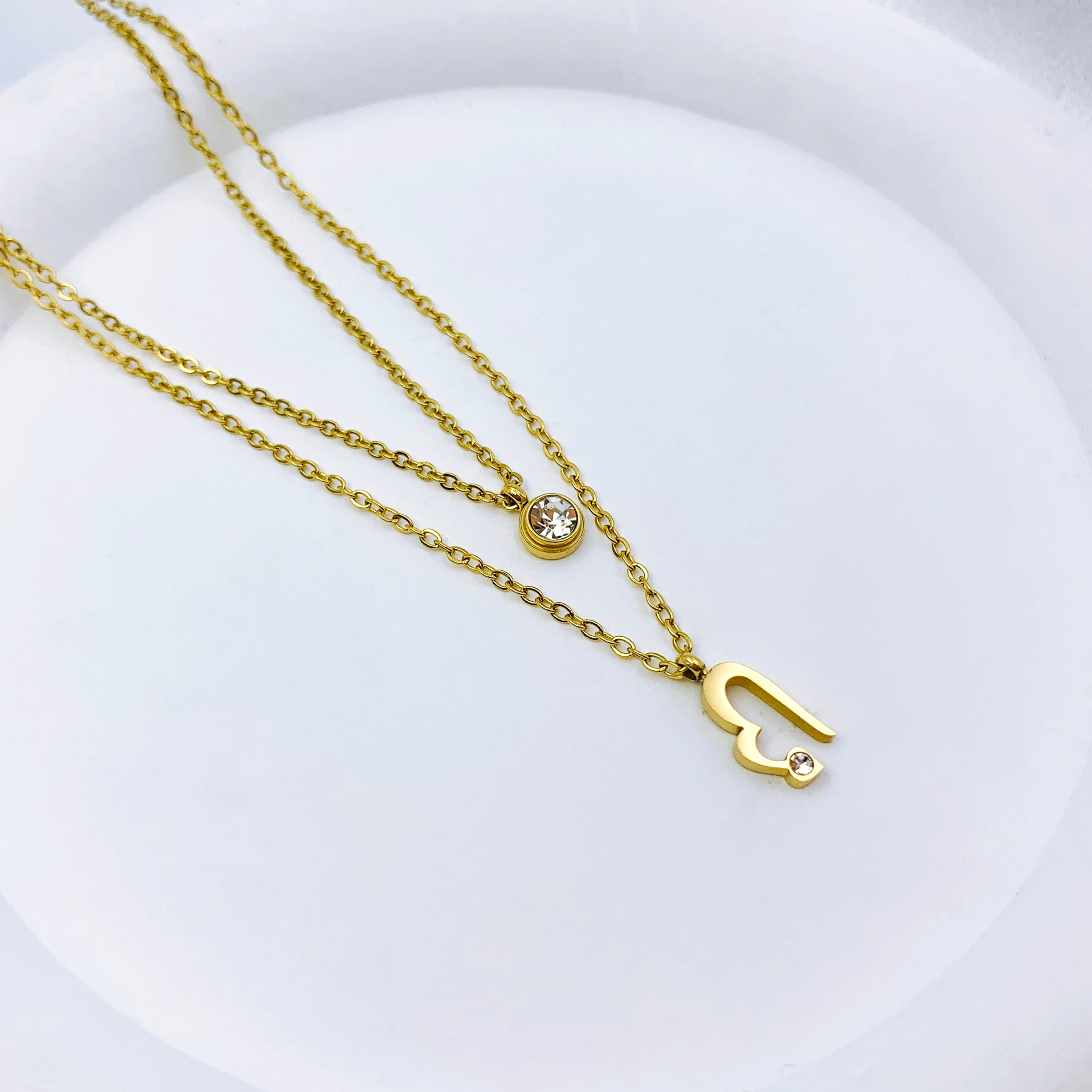 Heart CZ Layered Chain