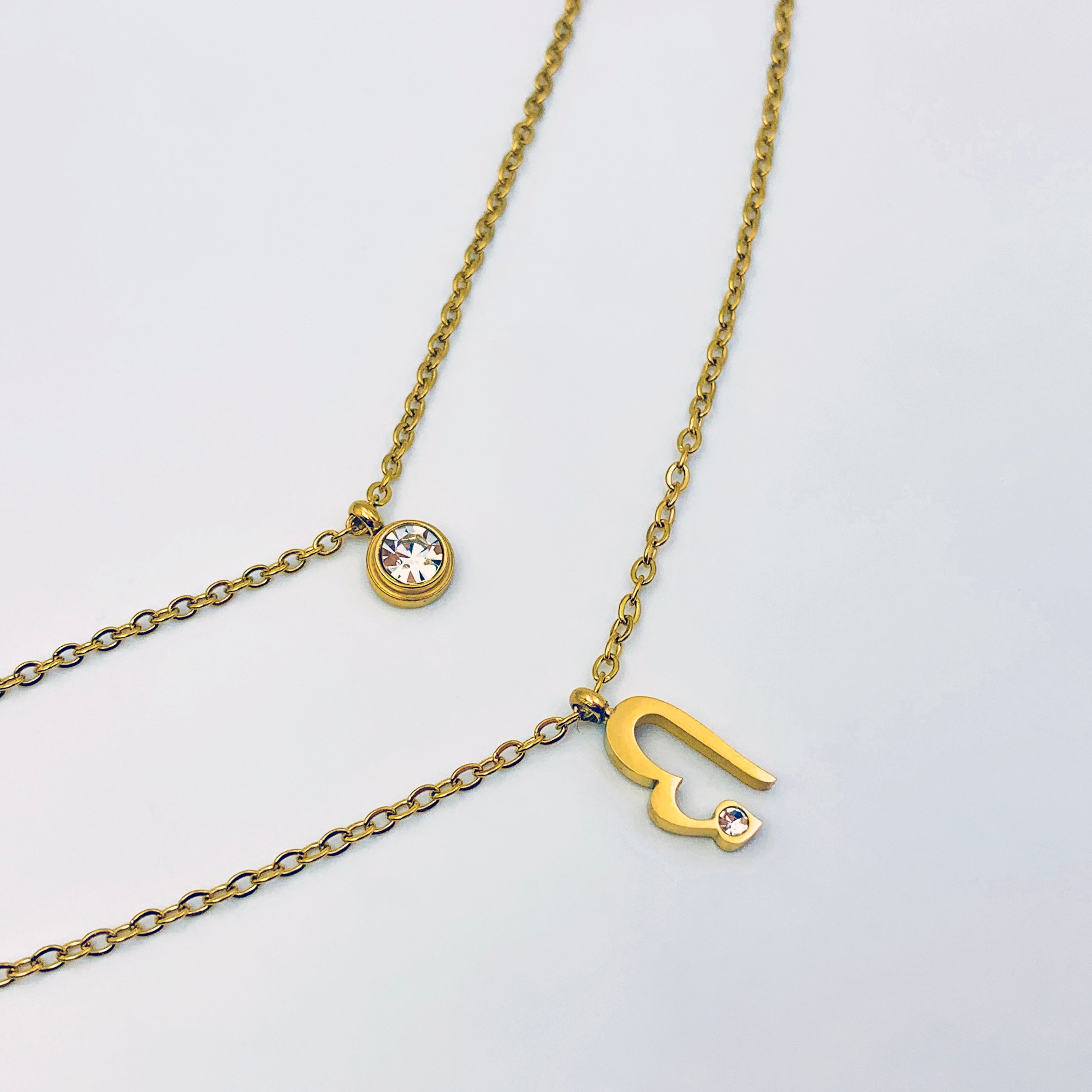 Heart CZ Layered Chain