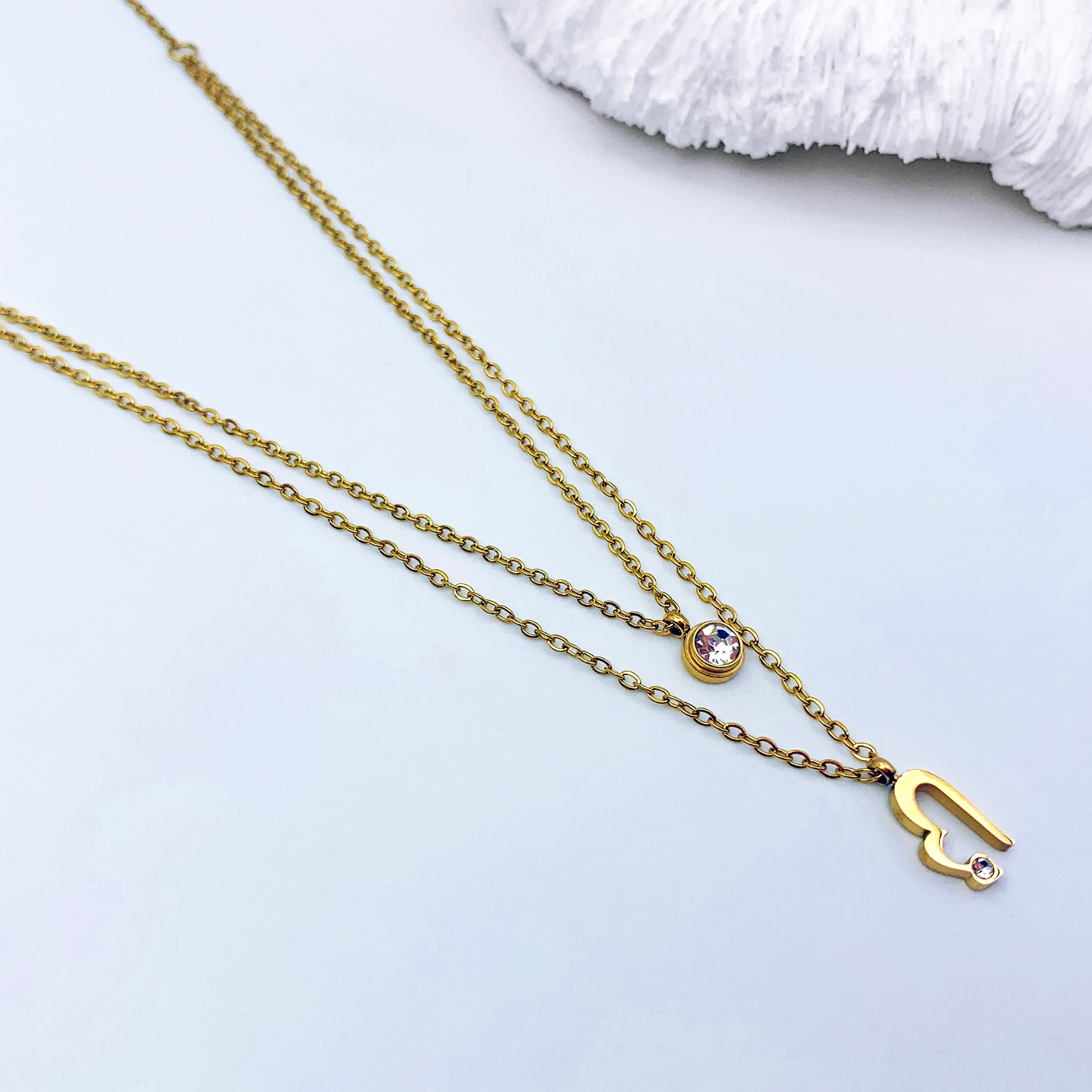 Heart CZ Layered Chain