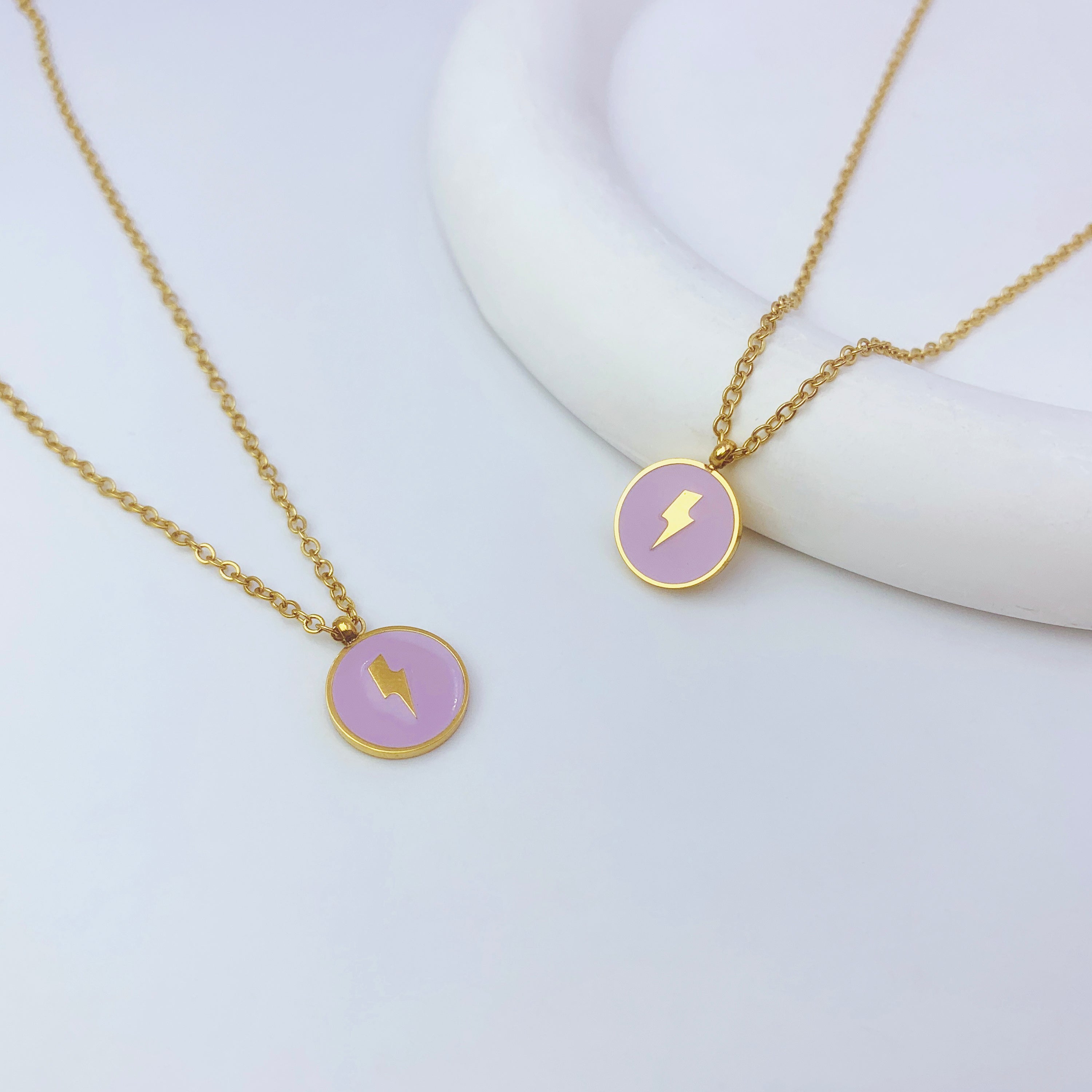 Purple Lightning Necklace