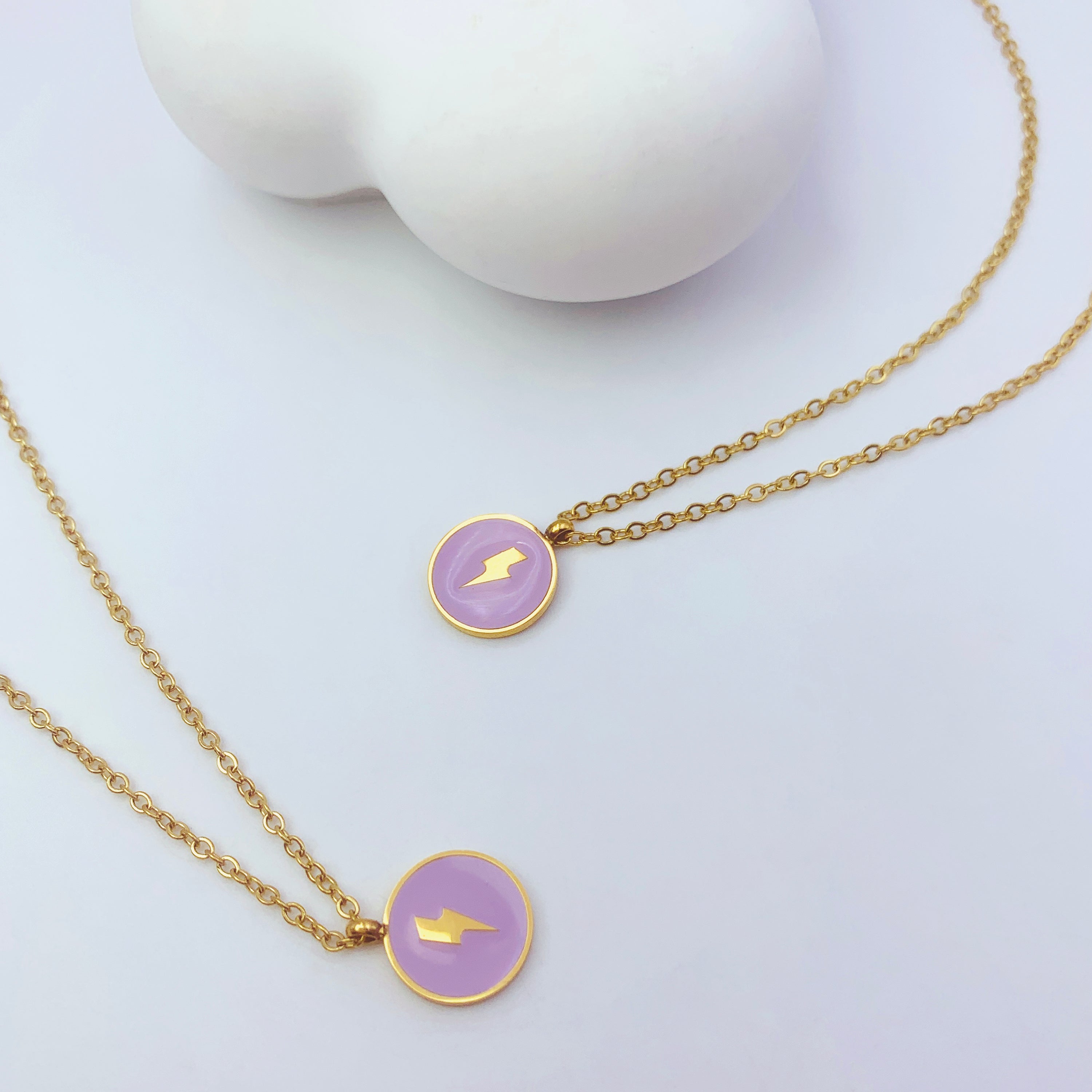 Purple Lightning Necklace