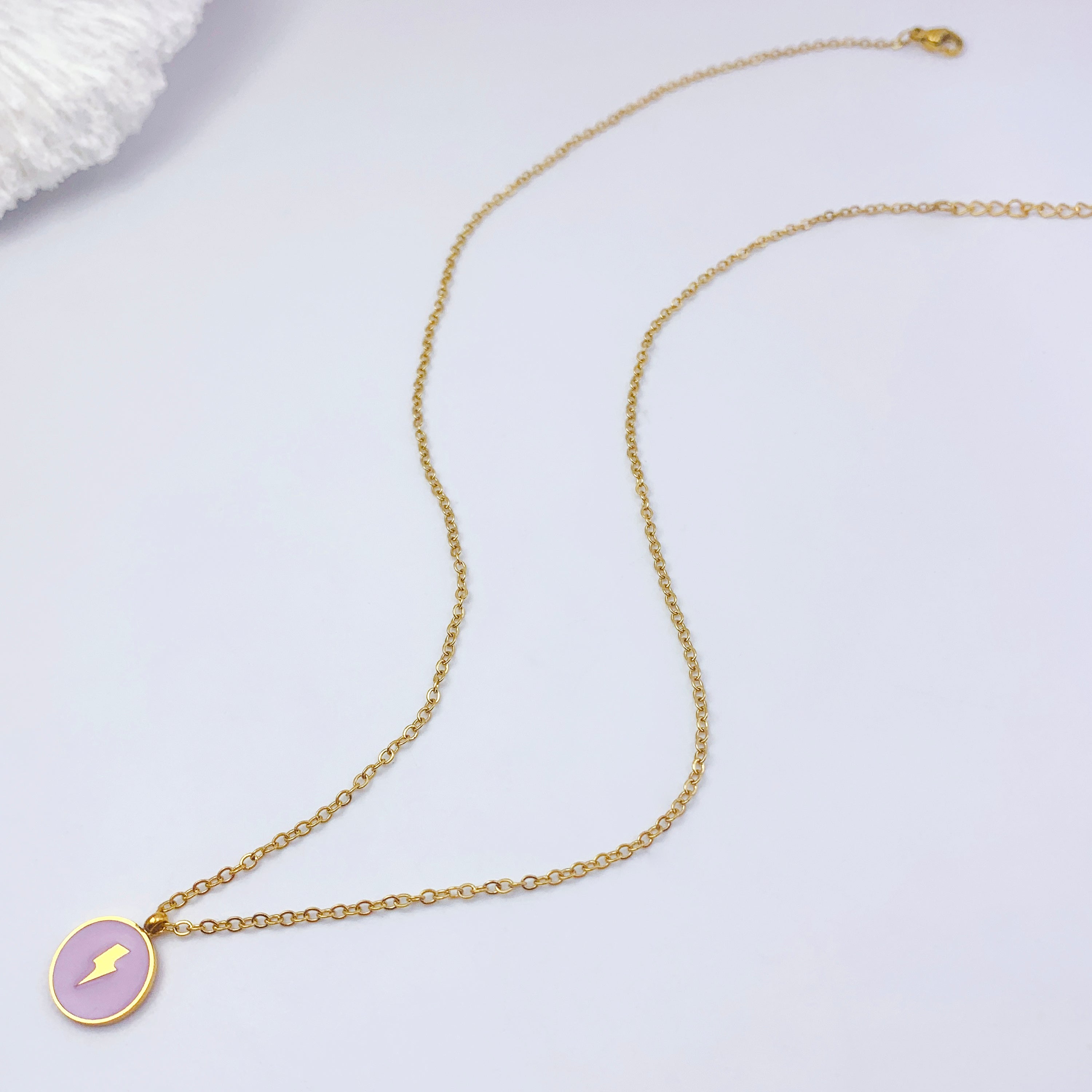 Purple Lightning Necklace