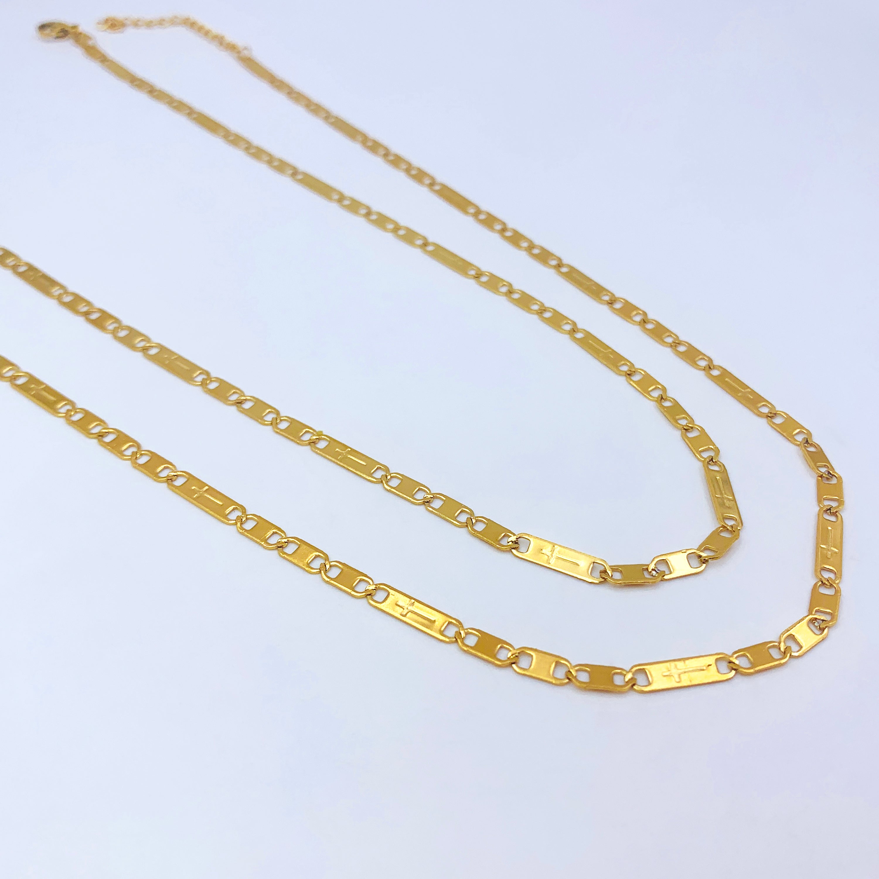 Subtle Cross Paperclip Chain