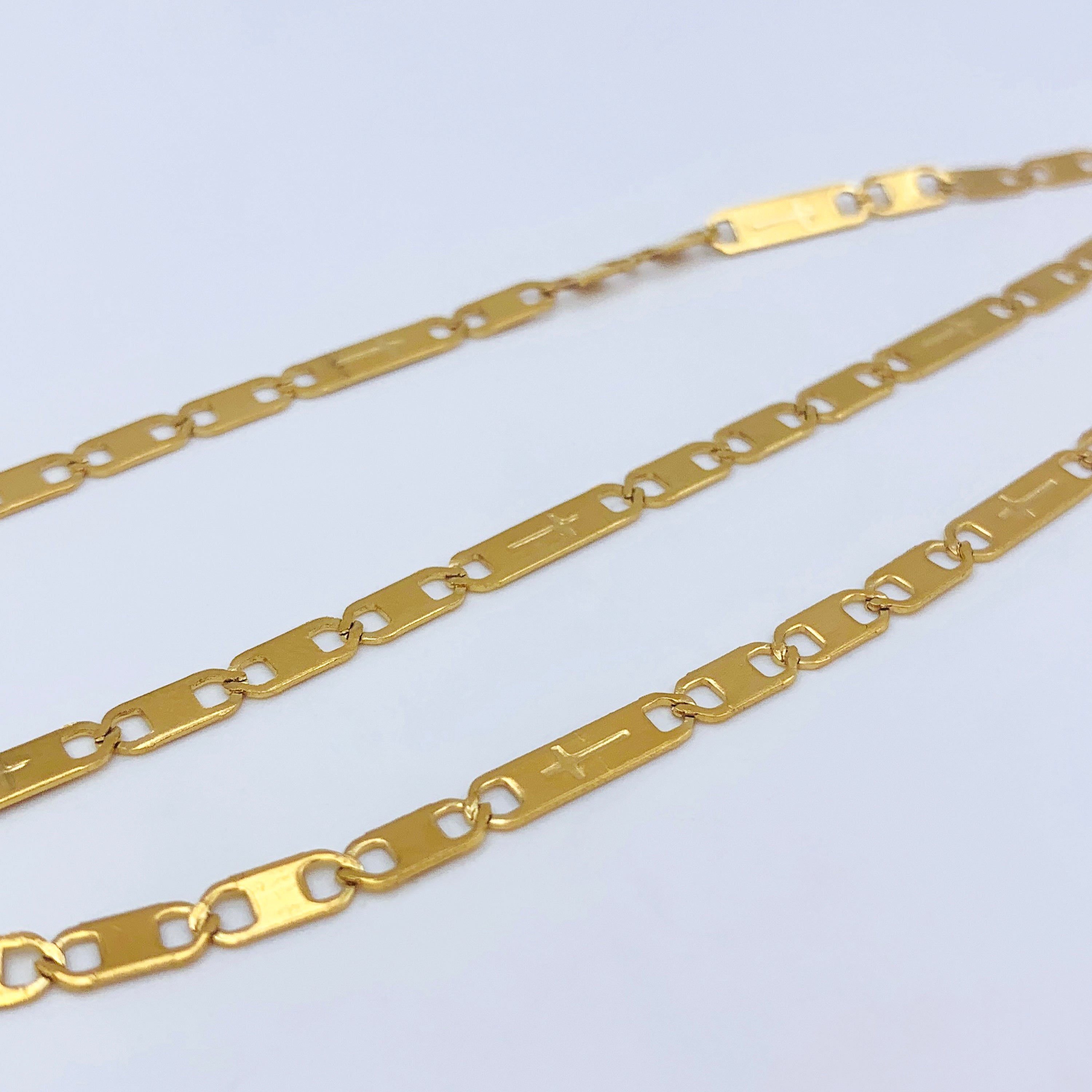Subtle Cross Paperclip Chain