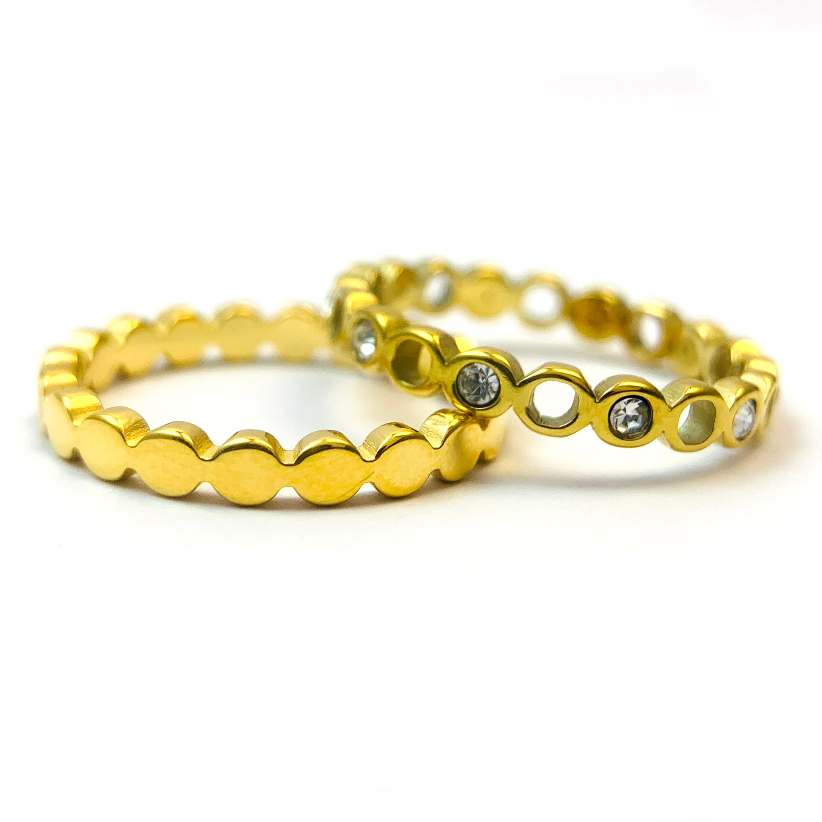 Geo Glam Stack Rings
