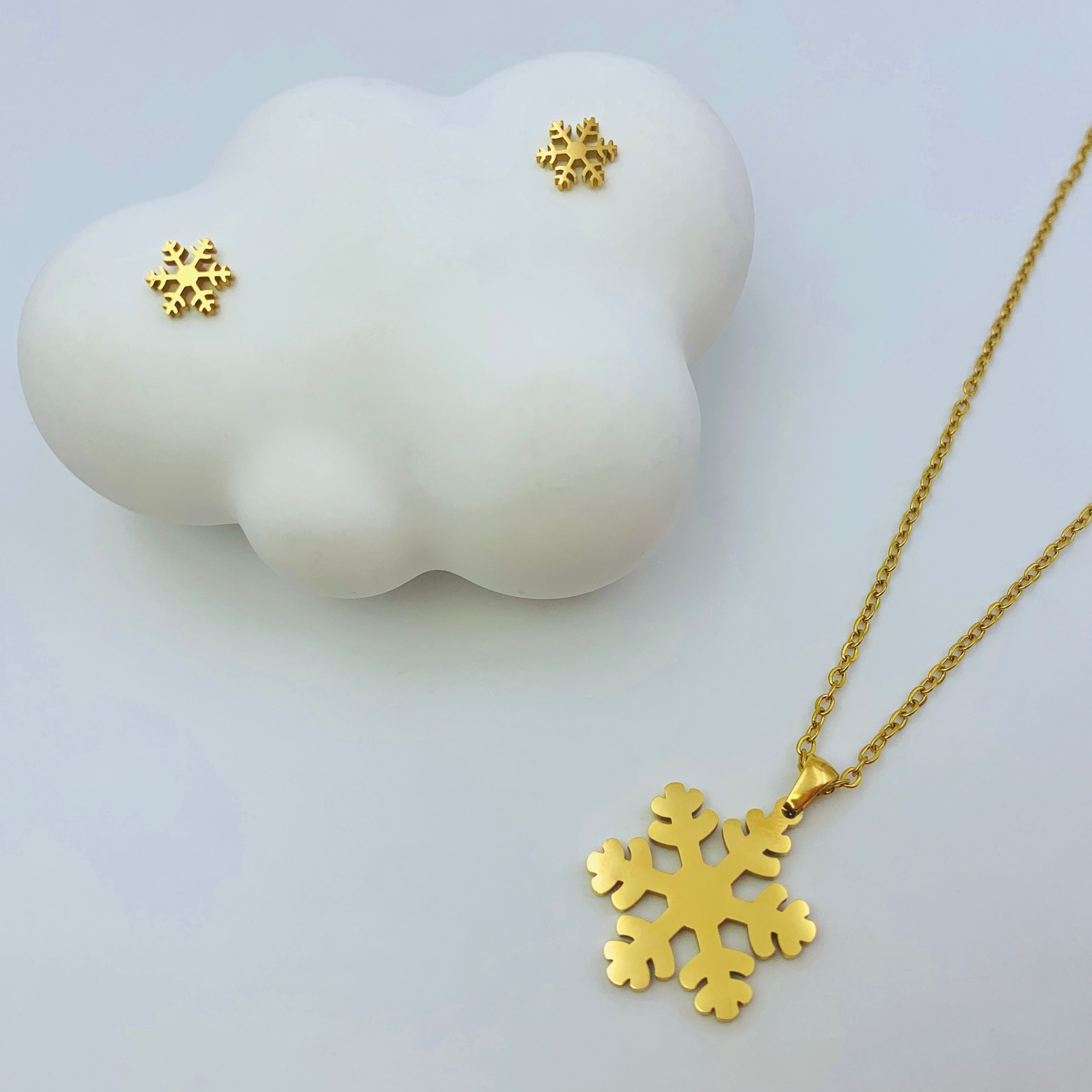 Snowflake Necklace and Earring Set