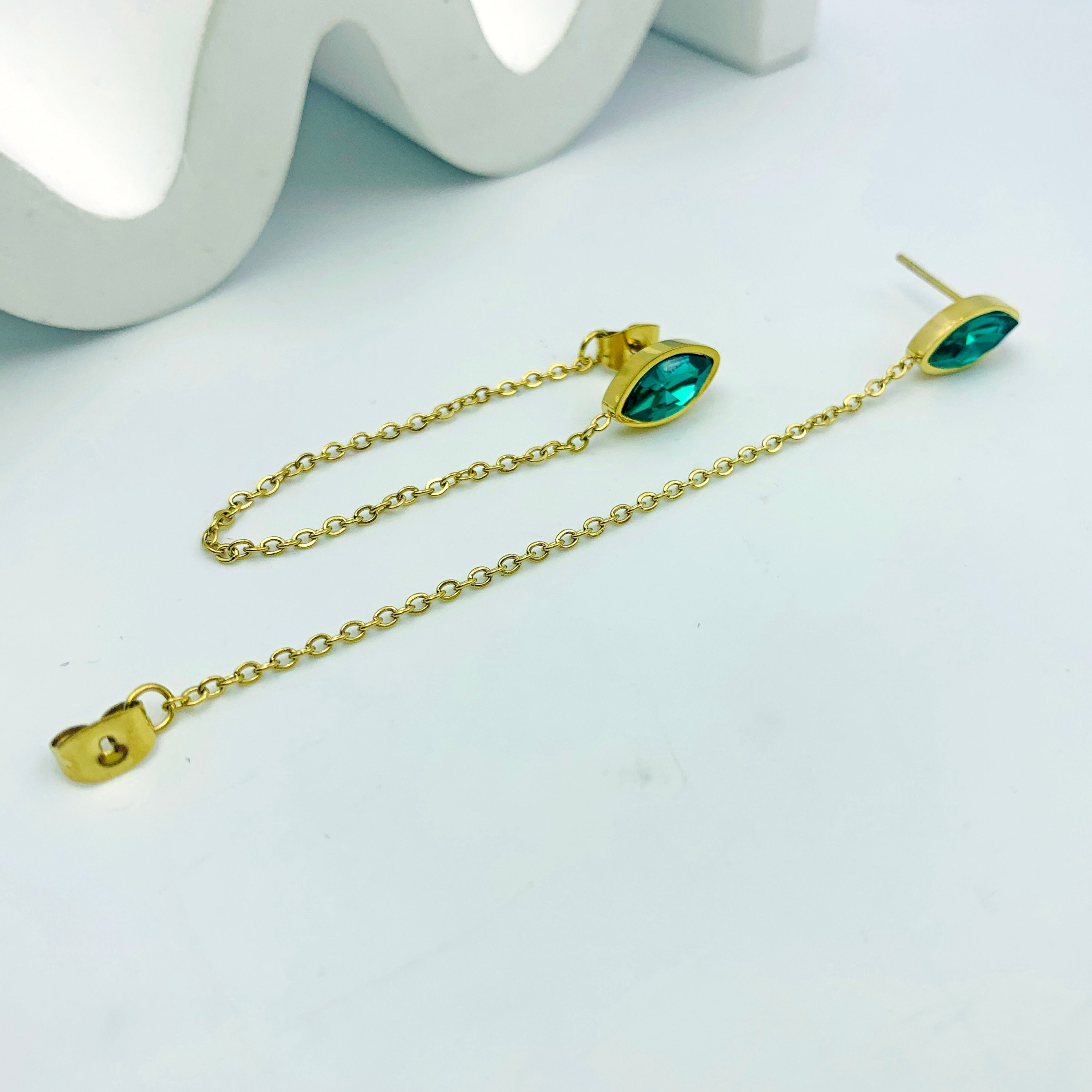 Emerald Gemstone Dangles