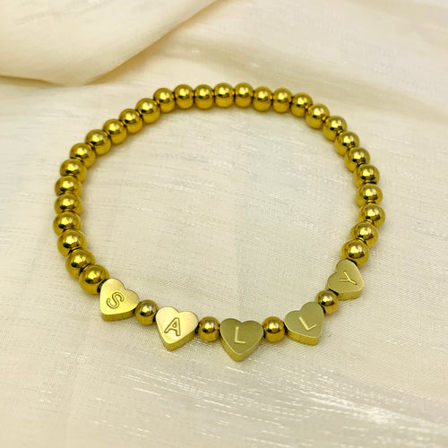 Sweetheart Name Bead Bracelet