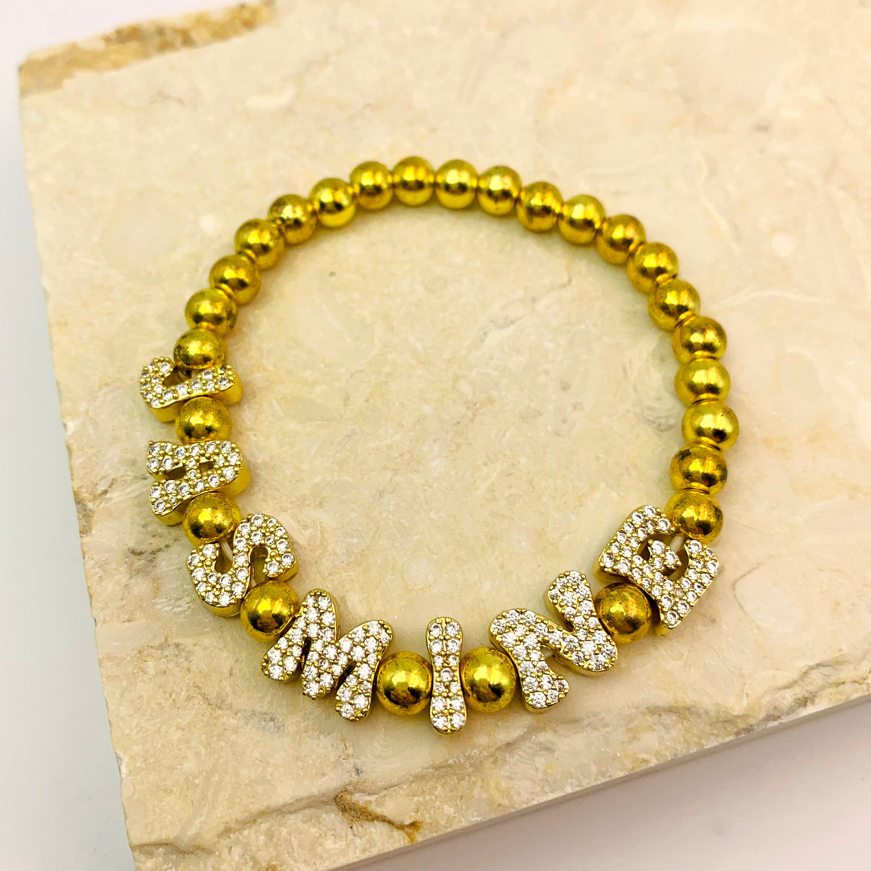 Radiant Name Bead Bracelet