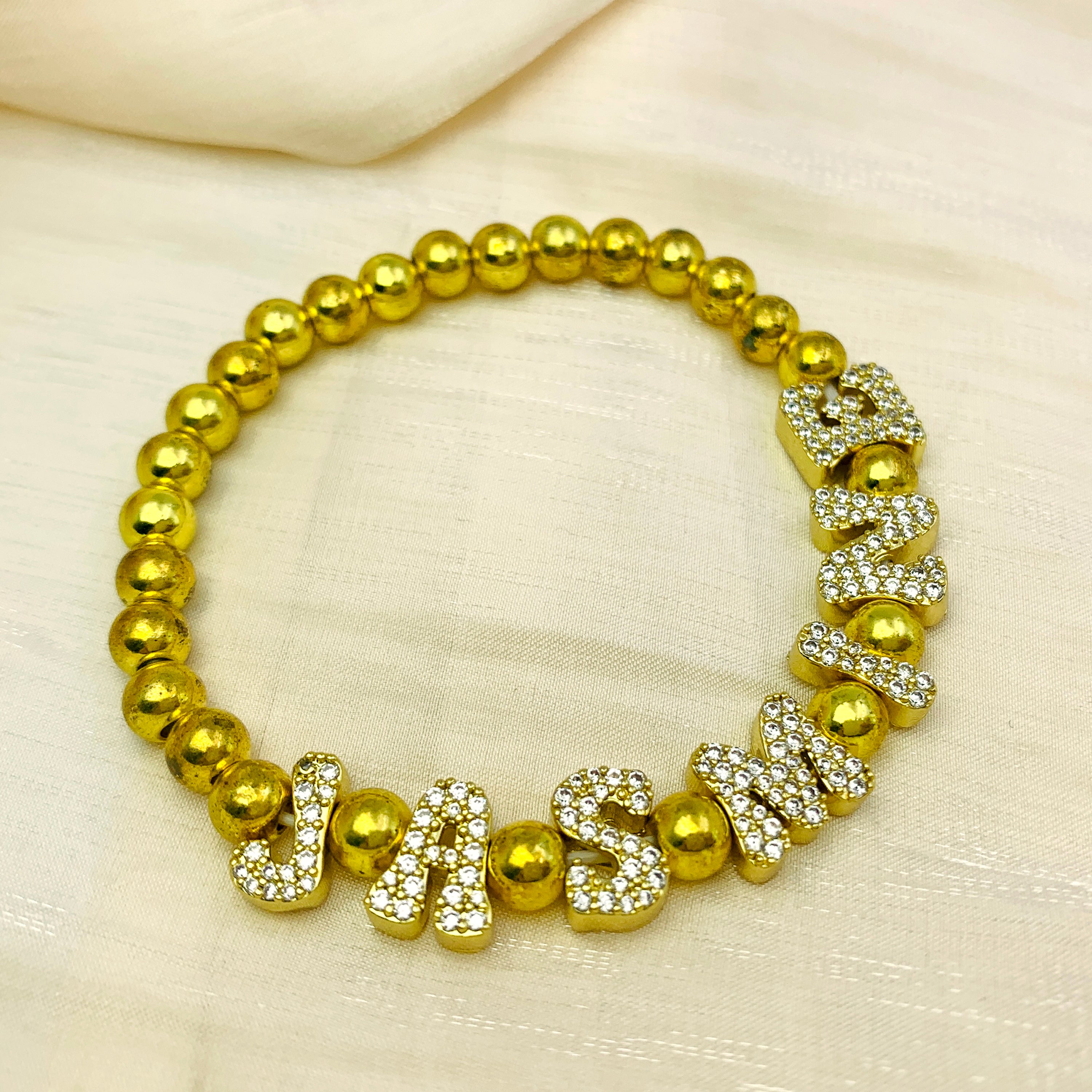 Radiant Name Bead Bracelet