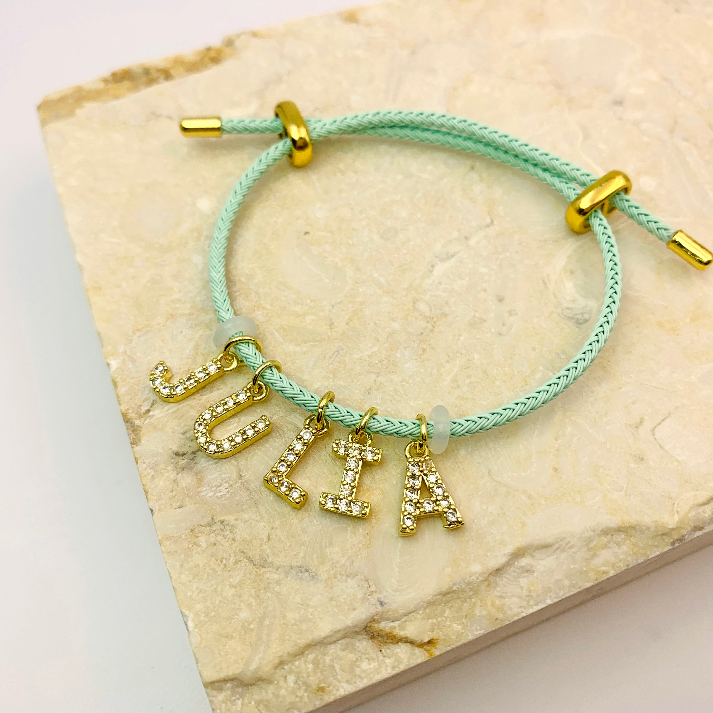 Shimmering Letter Bracelet