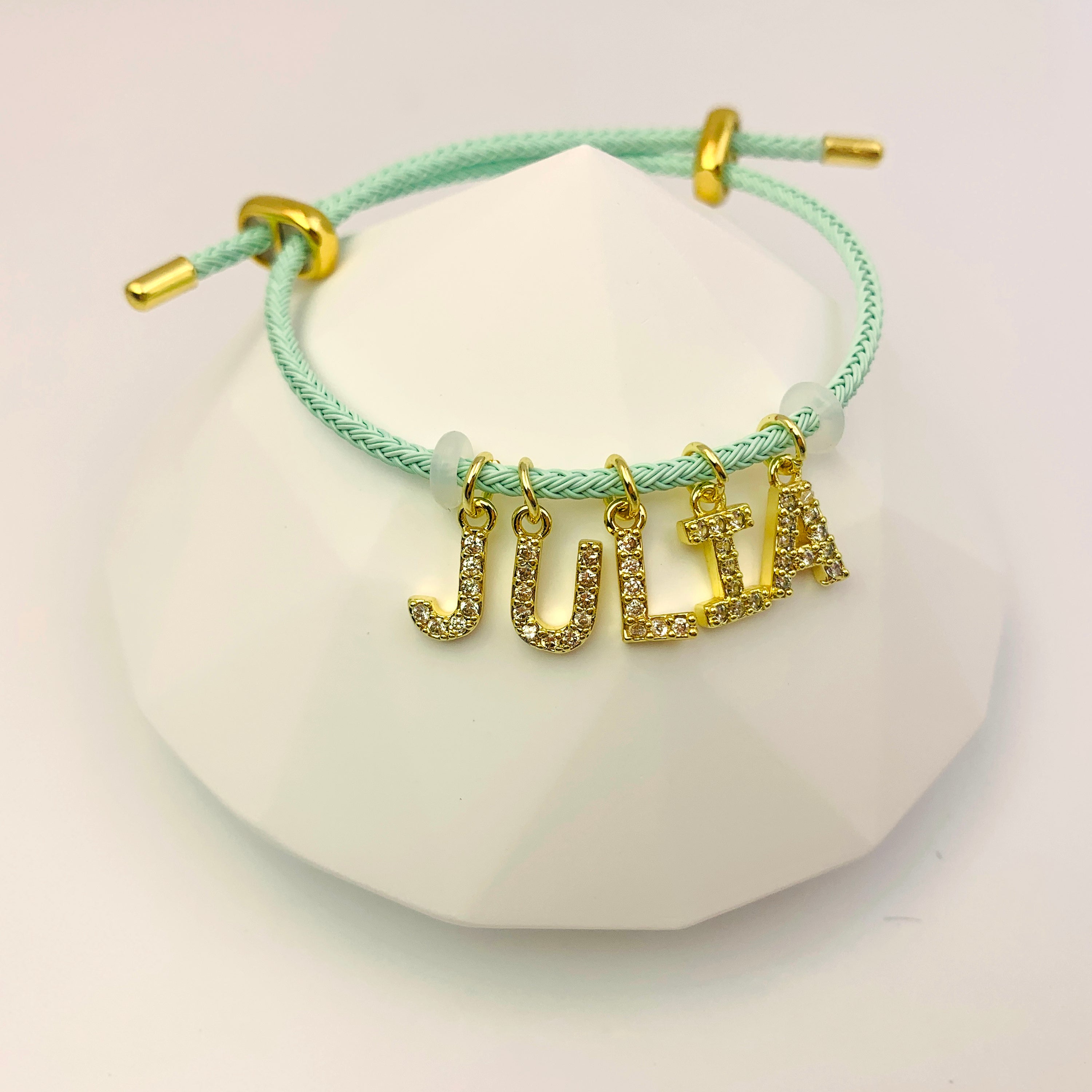 Shimmering Letter Bracelet