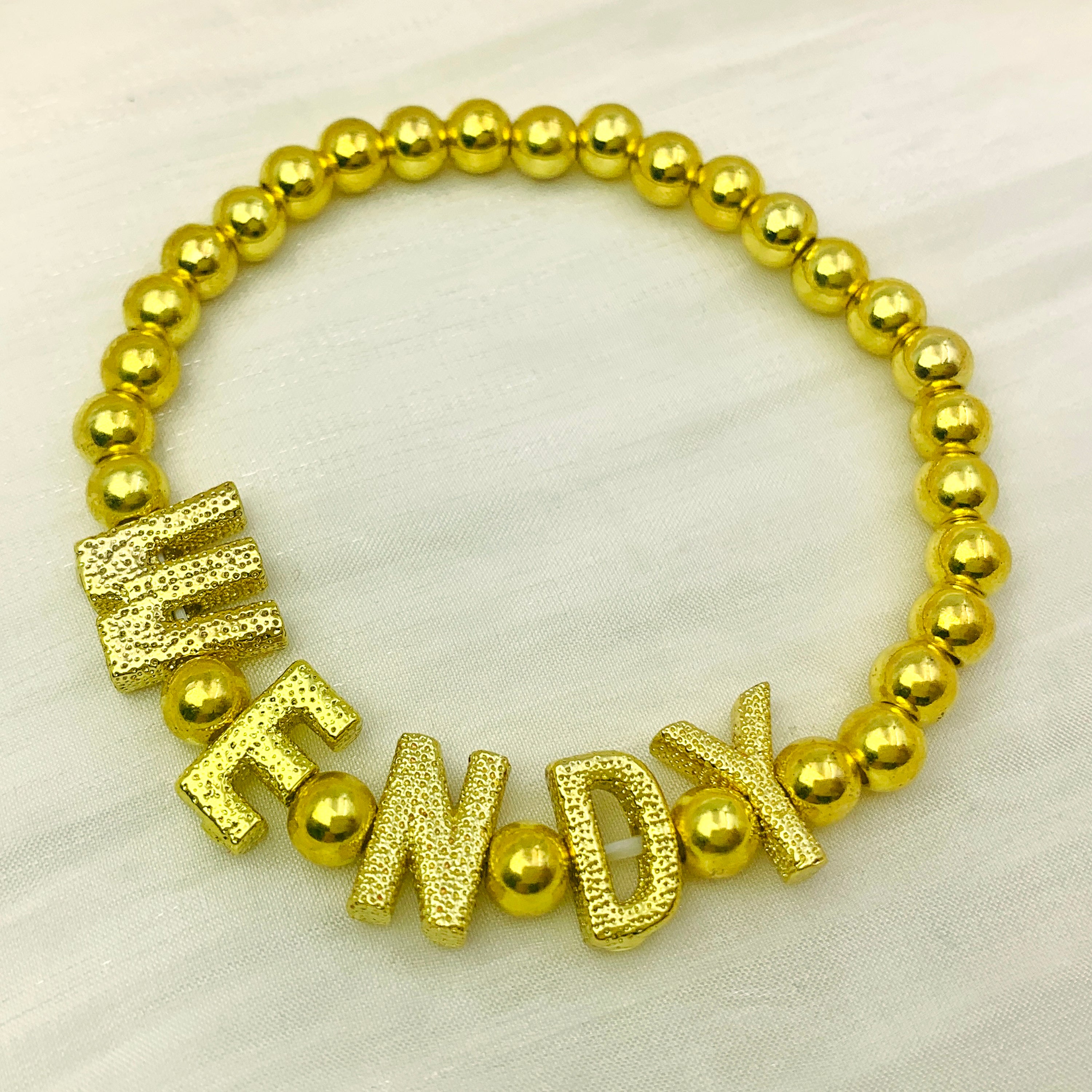 Golden Glow Name Bracelet