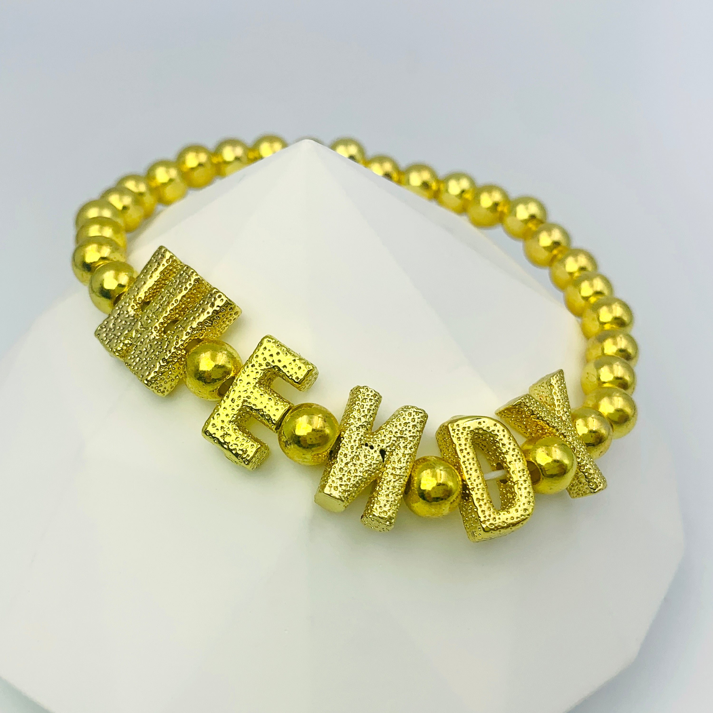 Golden Glow Name Bracelet