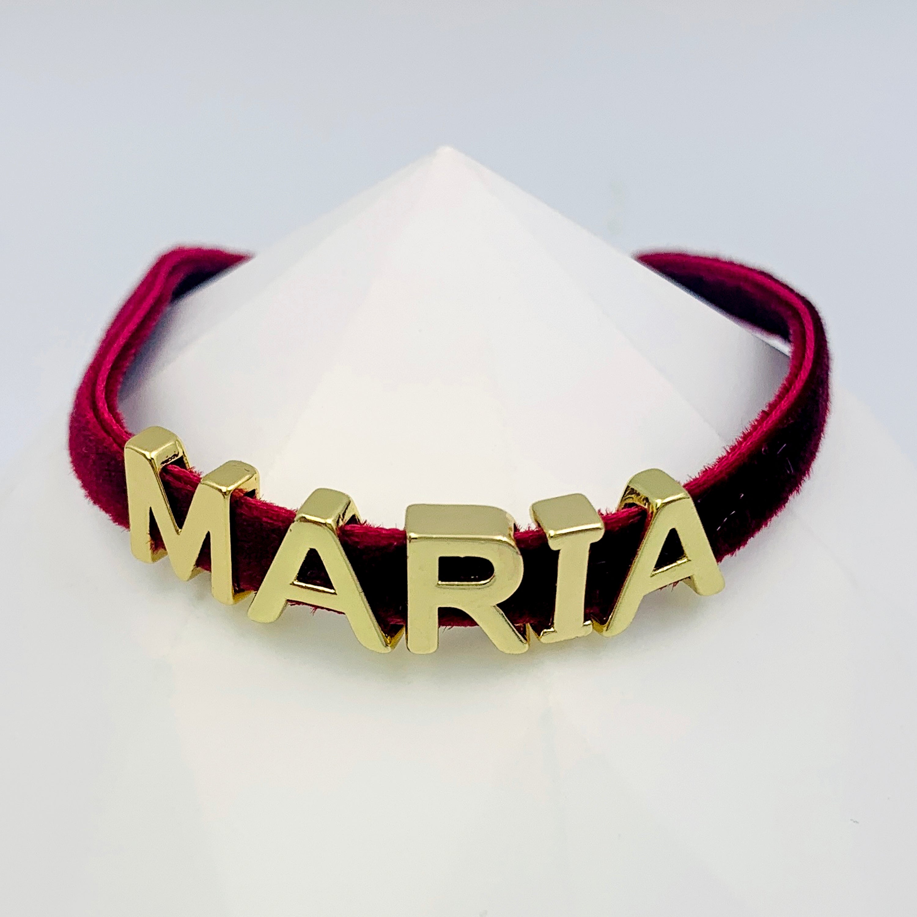 Velvet Charm Name Bracelet