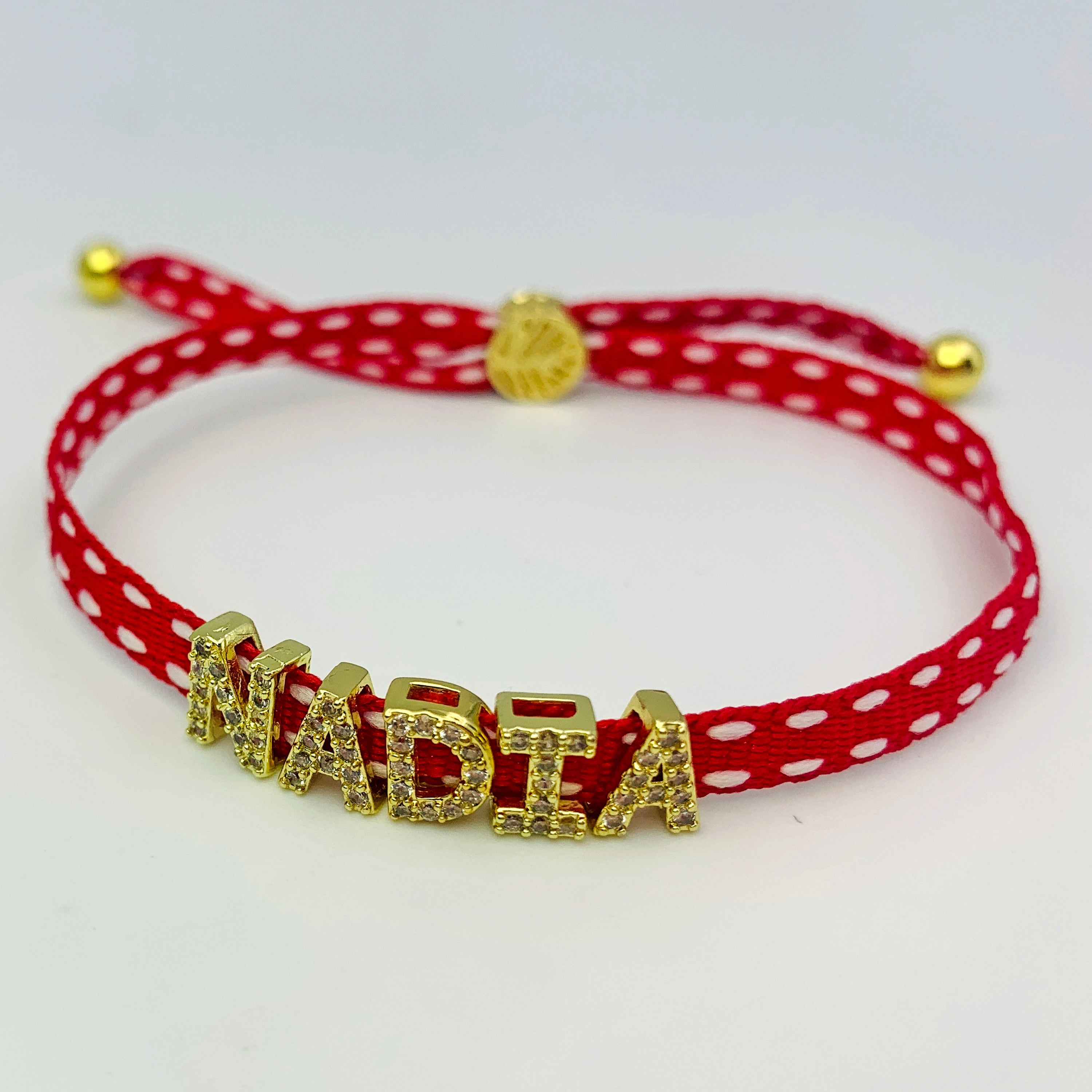 Sparkle Ribbon Name Bracelet