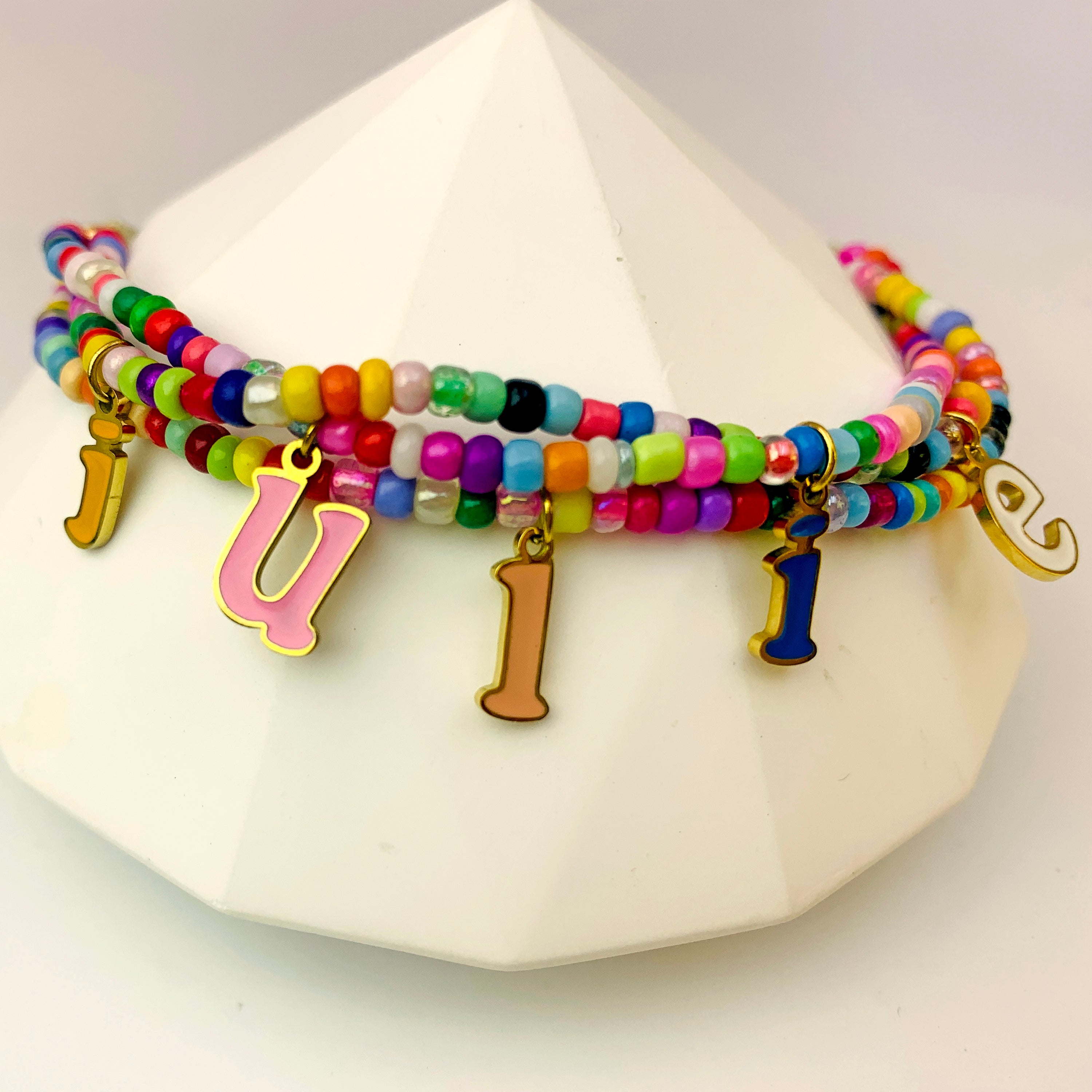 Rainbow Bead Custom Bracelet