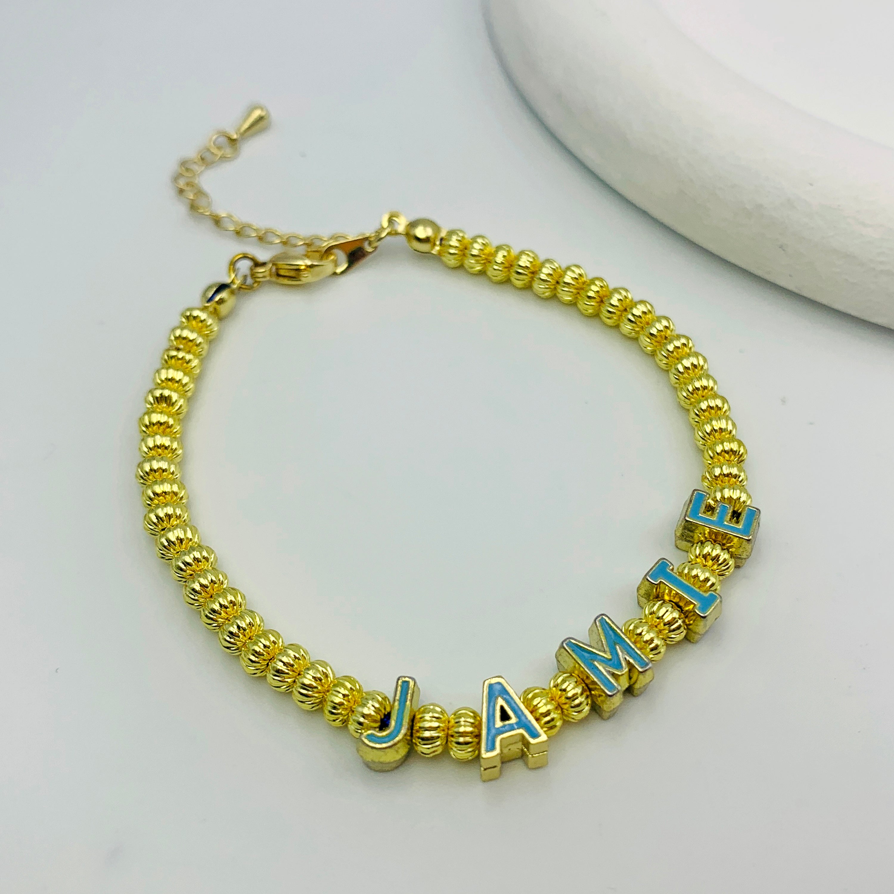 Gold & Turquoise Custom Bracelet