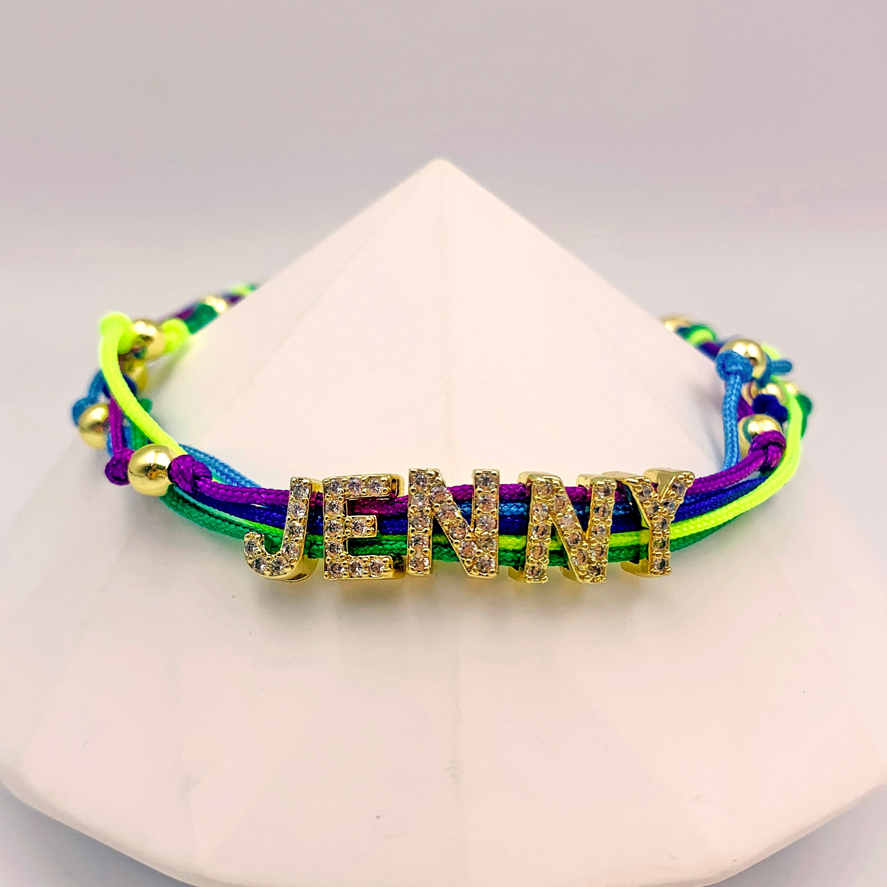 Pulsera personalizada de neón y estrellas