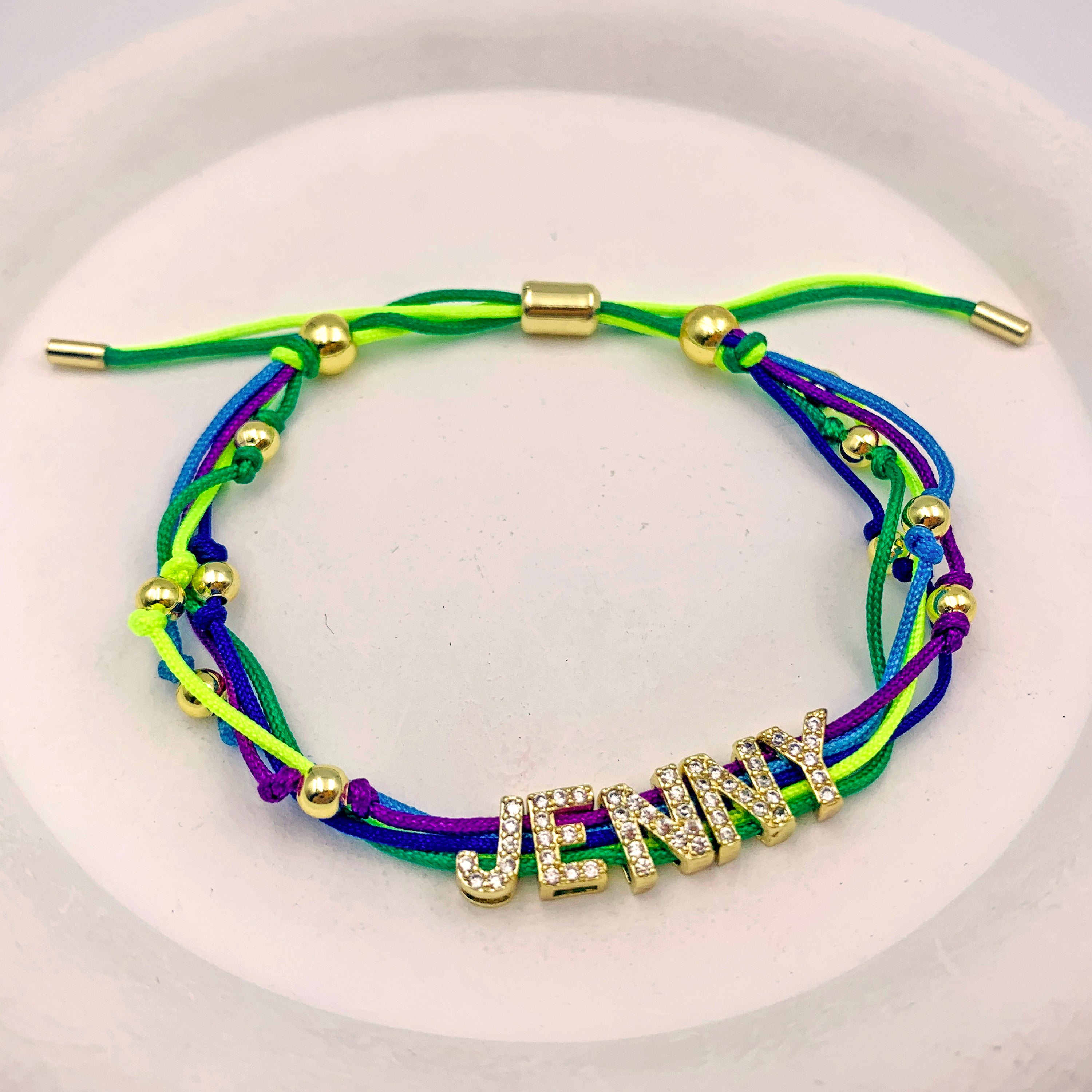 Pulsera personalizada de neón y estrellas