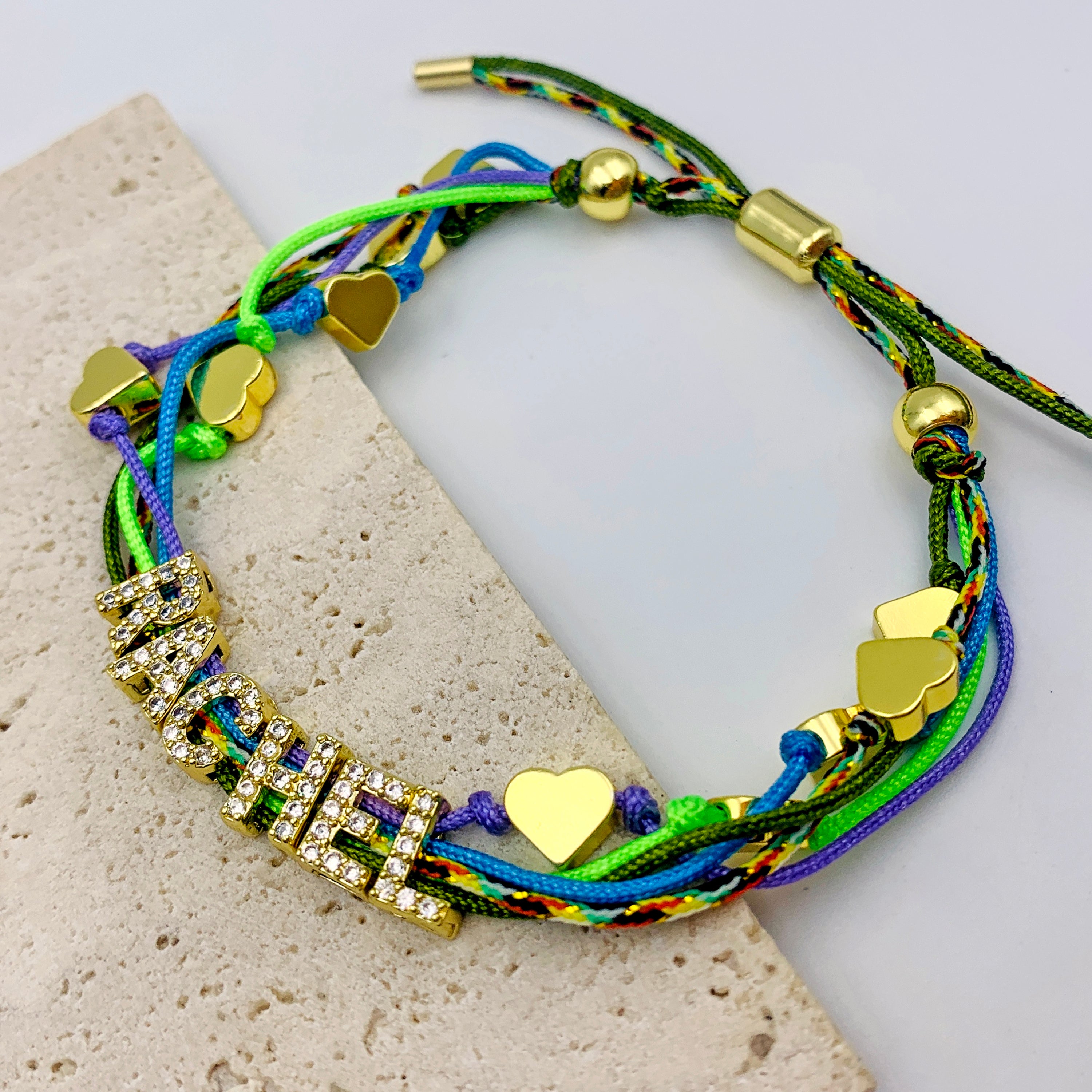 Neon & Hearts Custom Bracelet