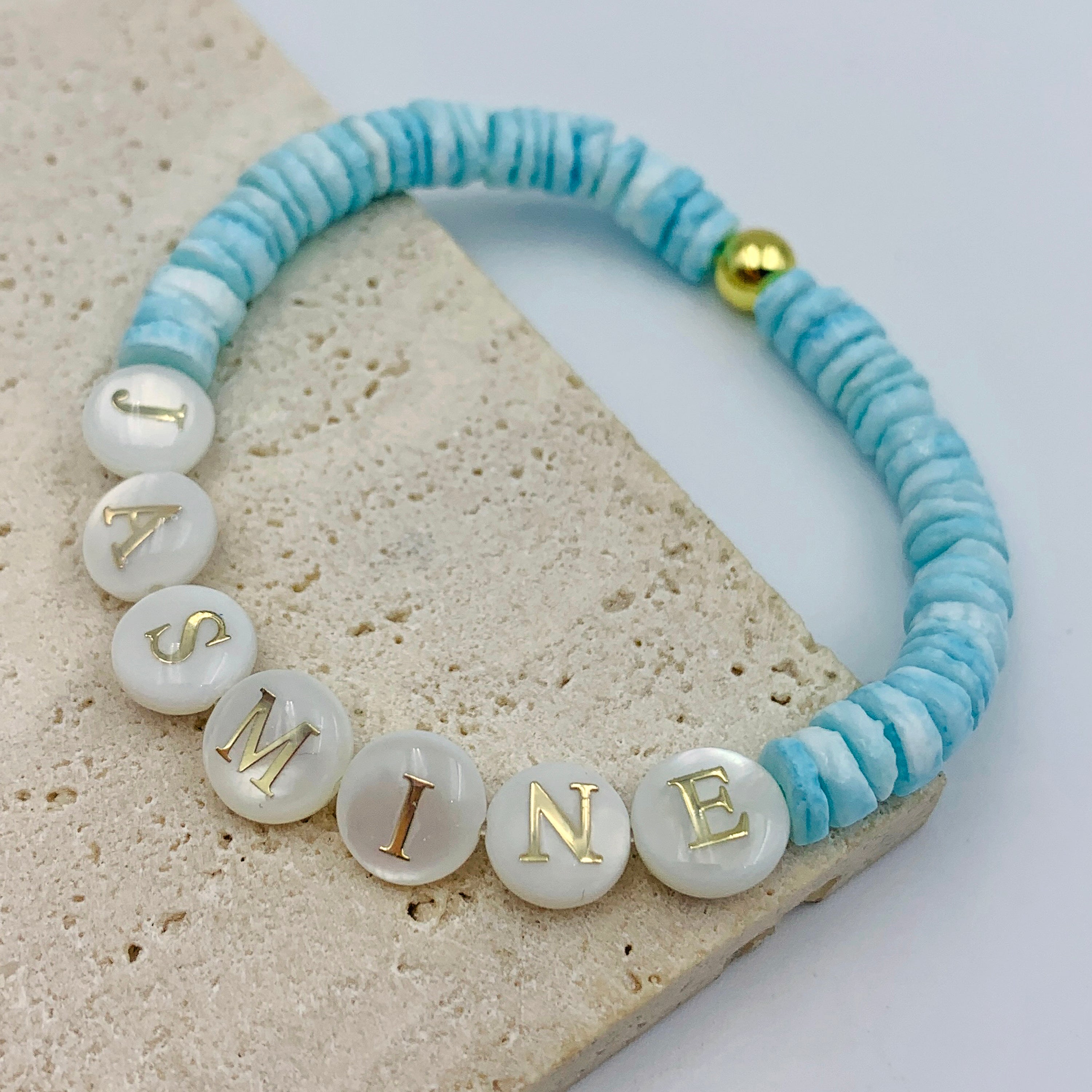 Pulsera personalizada de perlas oceánicas