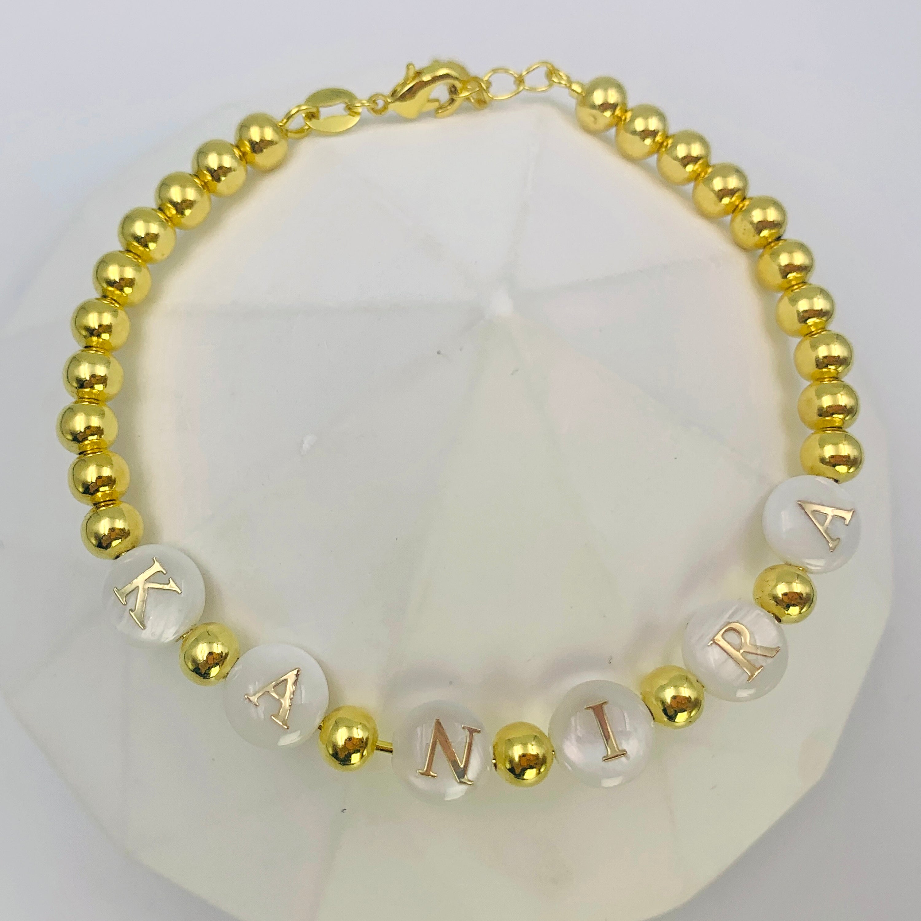 Golden Elegance Name Bracelet