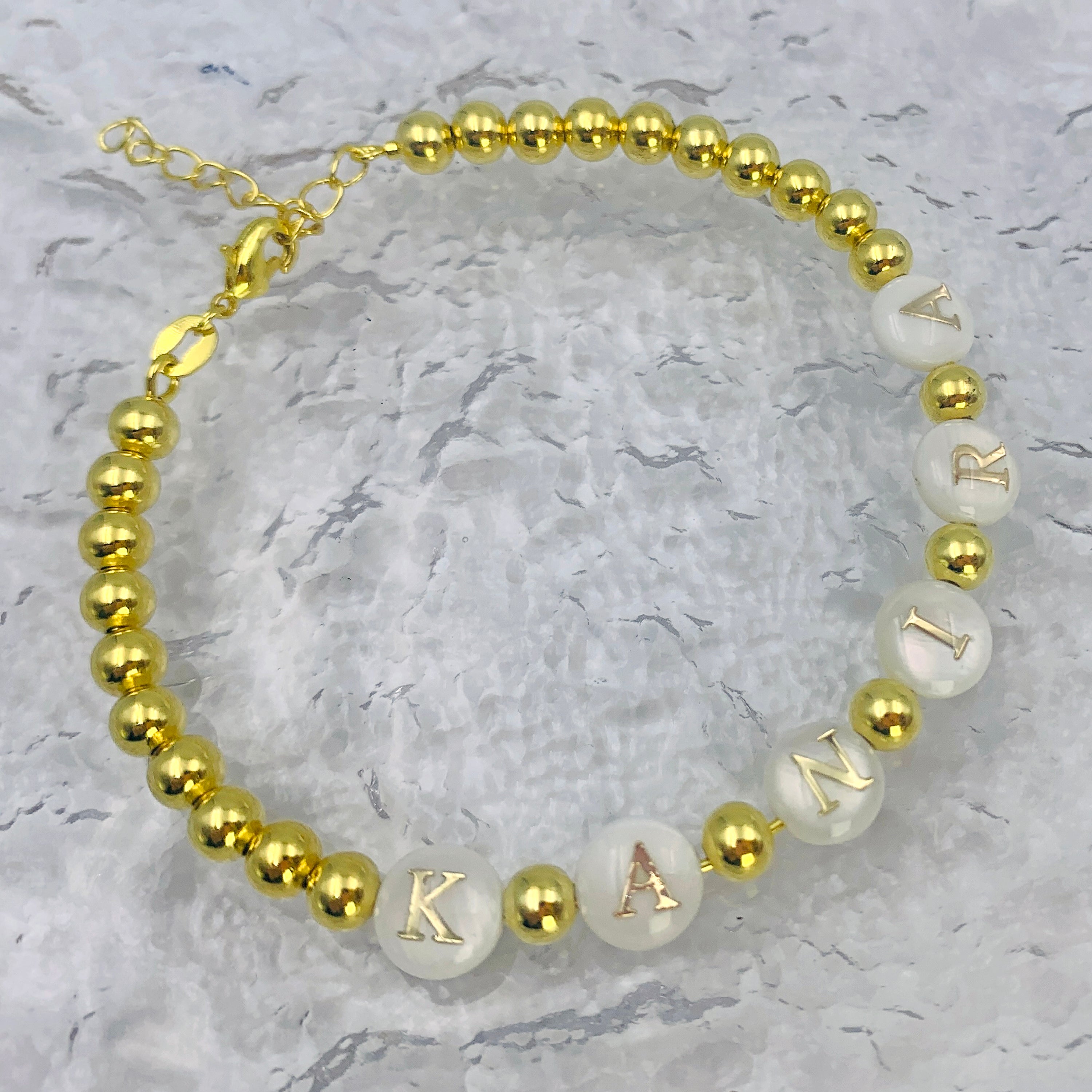 Golden Elegance Name Bracelet